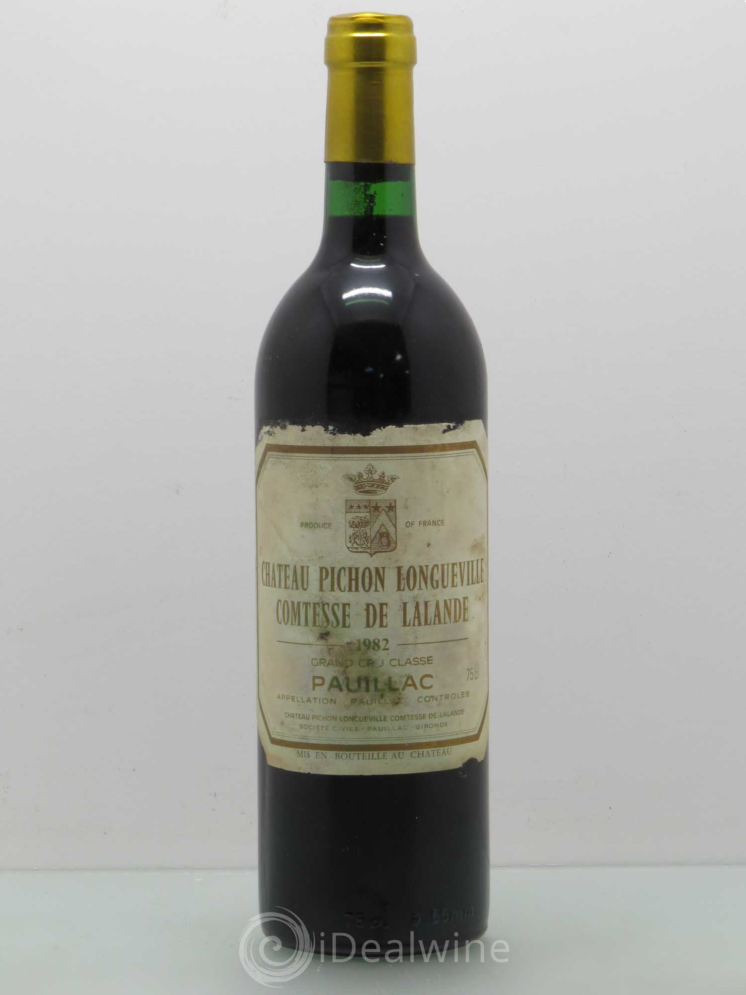 Château Pichon Longueville Comtesse de Lalande 2ème Grand Cru Classé 1982 - Lot de 1 bouteille - 0