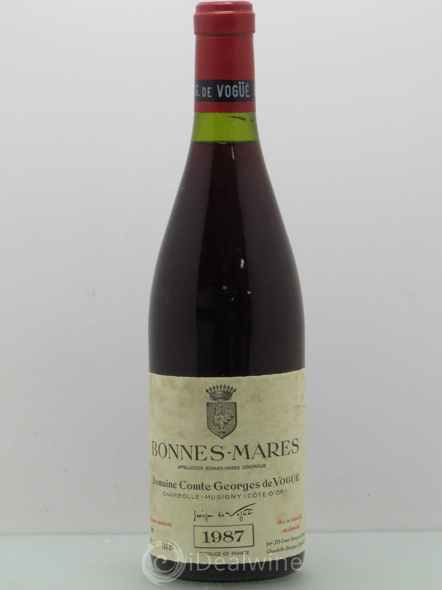 Bonnes-Mares Grand Cru Comte Georges de Vogüé 1987 - Lot de 1 bouteille - 0