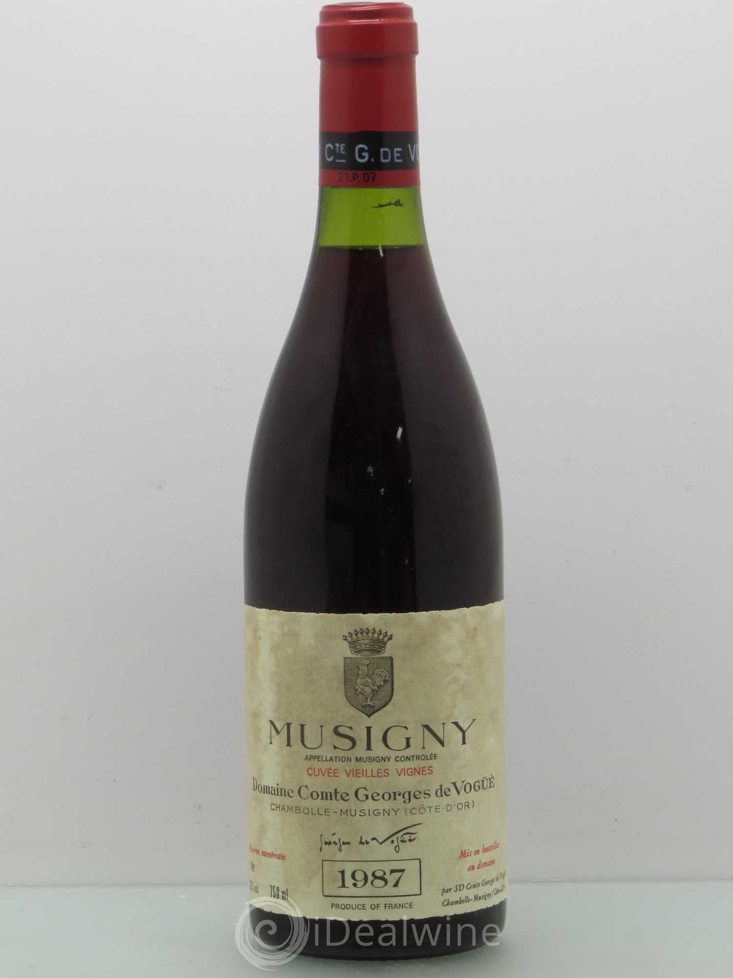 Musigny Grand Cru Cuvée Vieilles Vignes Comte Georges de Vogüé 1987 - Lot de 1 bouteille - 0