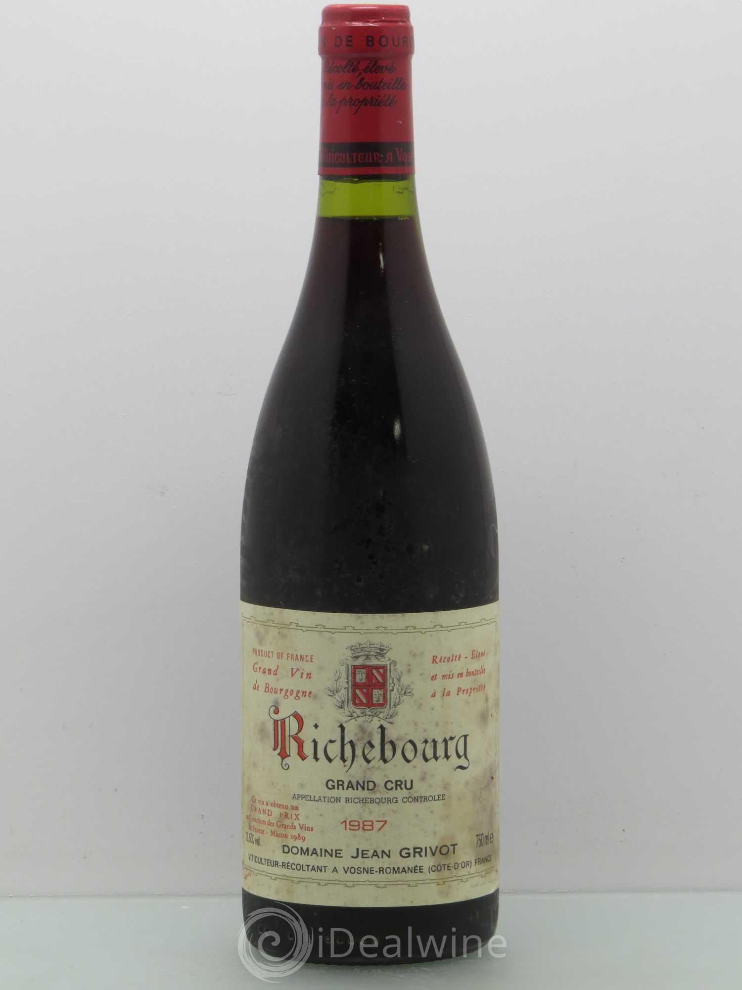 Richebourg Grand Cru Jean Grivot 1987 - Lot de 1 bouteille - 0