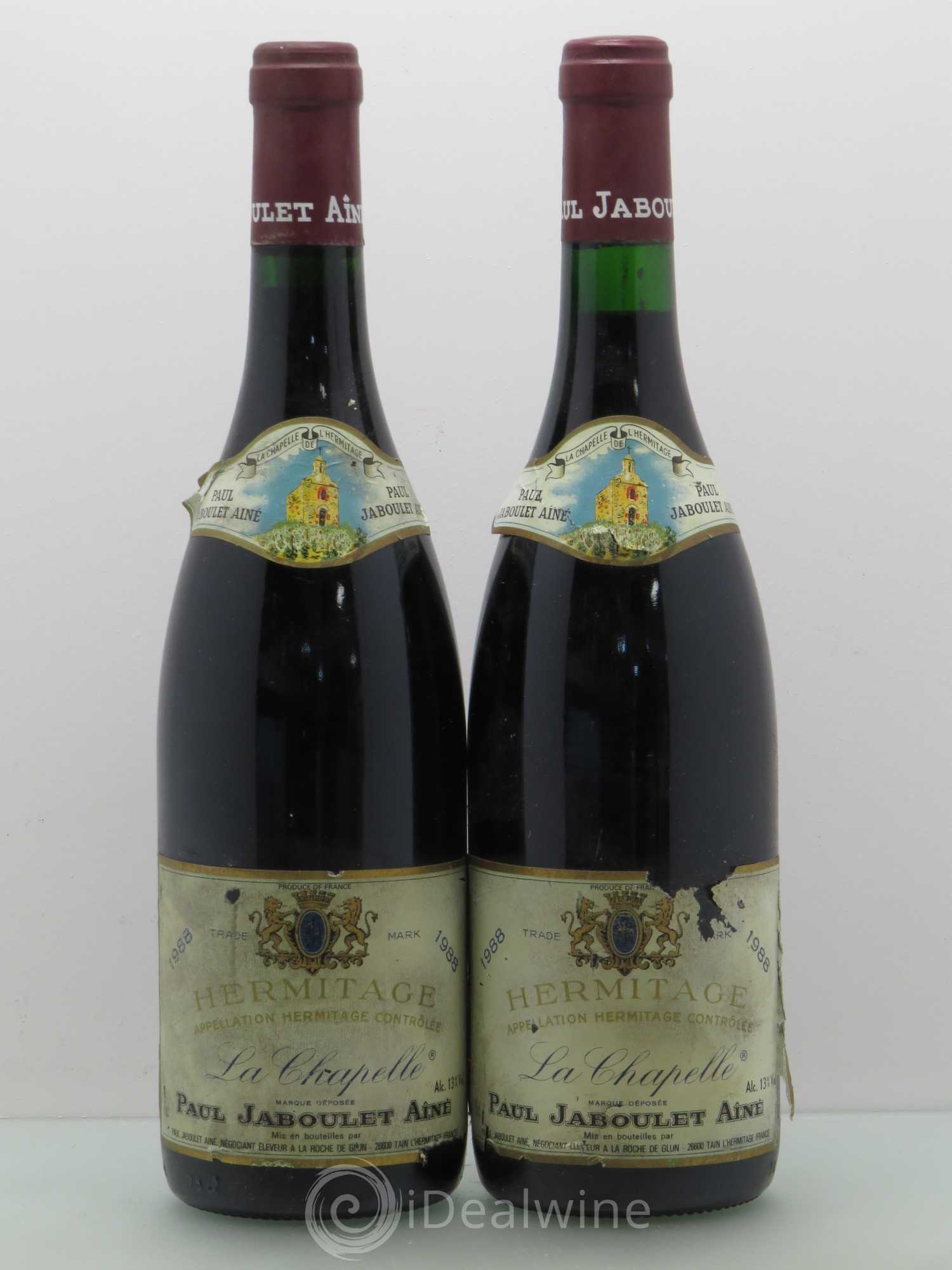 Hermitage La Chapelle Paul Jaboulet Ainé 1988 - Lot de 2 bouteilles - 0