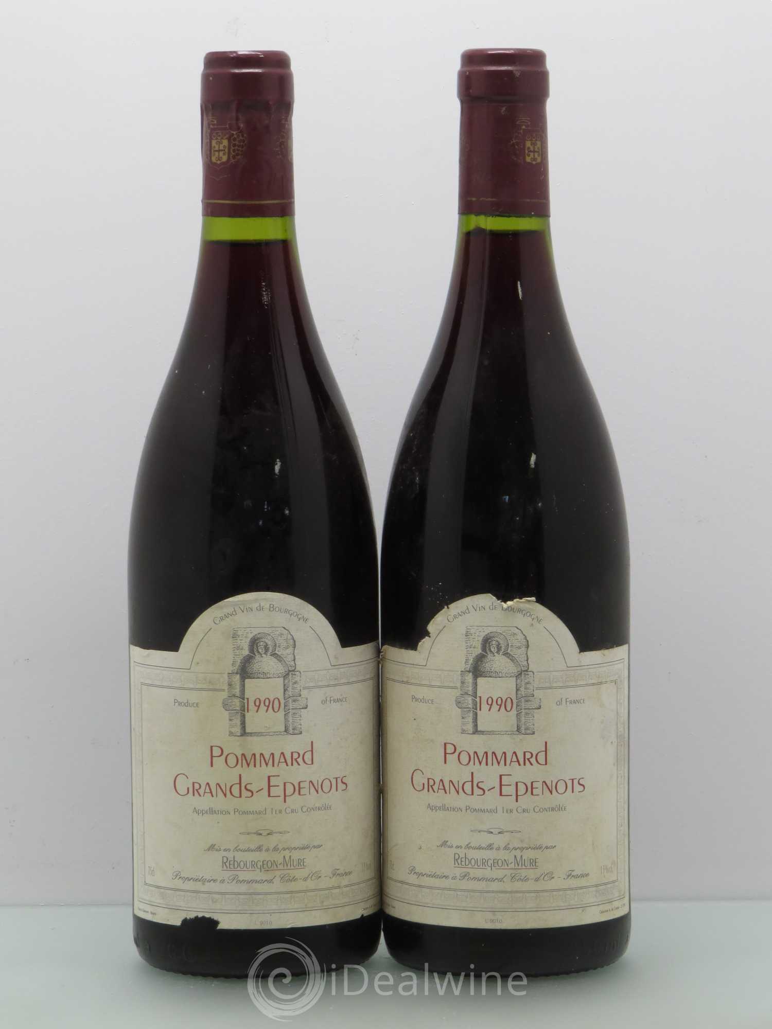 Pommard 1er Cru Grands Epenots Rebourgeon Mure 1990 - Posten von 2 Flaschen - 0