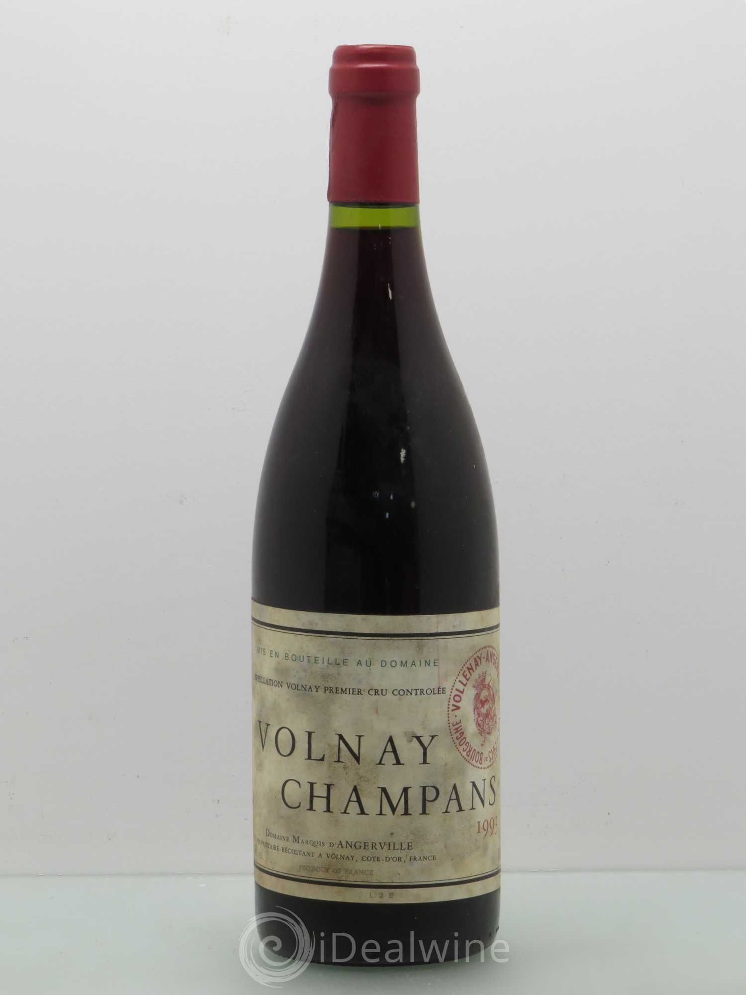 Volnay 1er Cru Champans Marquis d'Angerville (Domaine) 1993 - Lot de 1 bouteille - 0