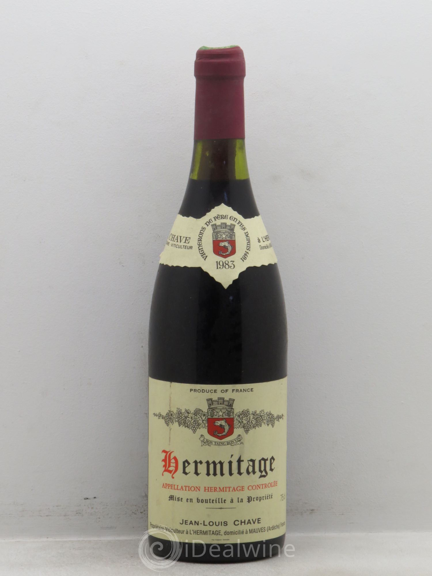Hermitage Jean-Louis Chave 1983 - Lot de 1 bouteille - 0