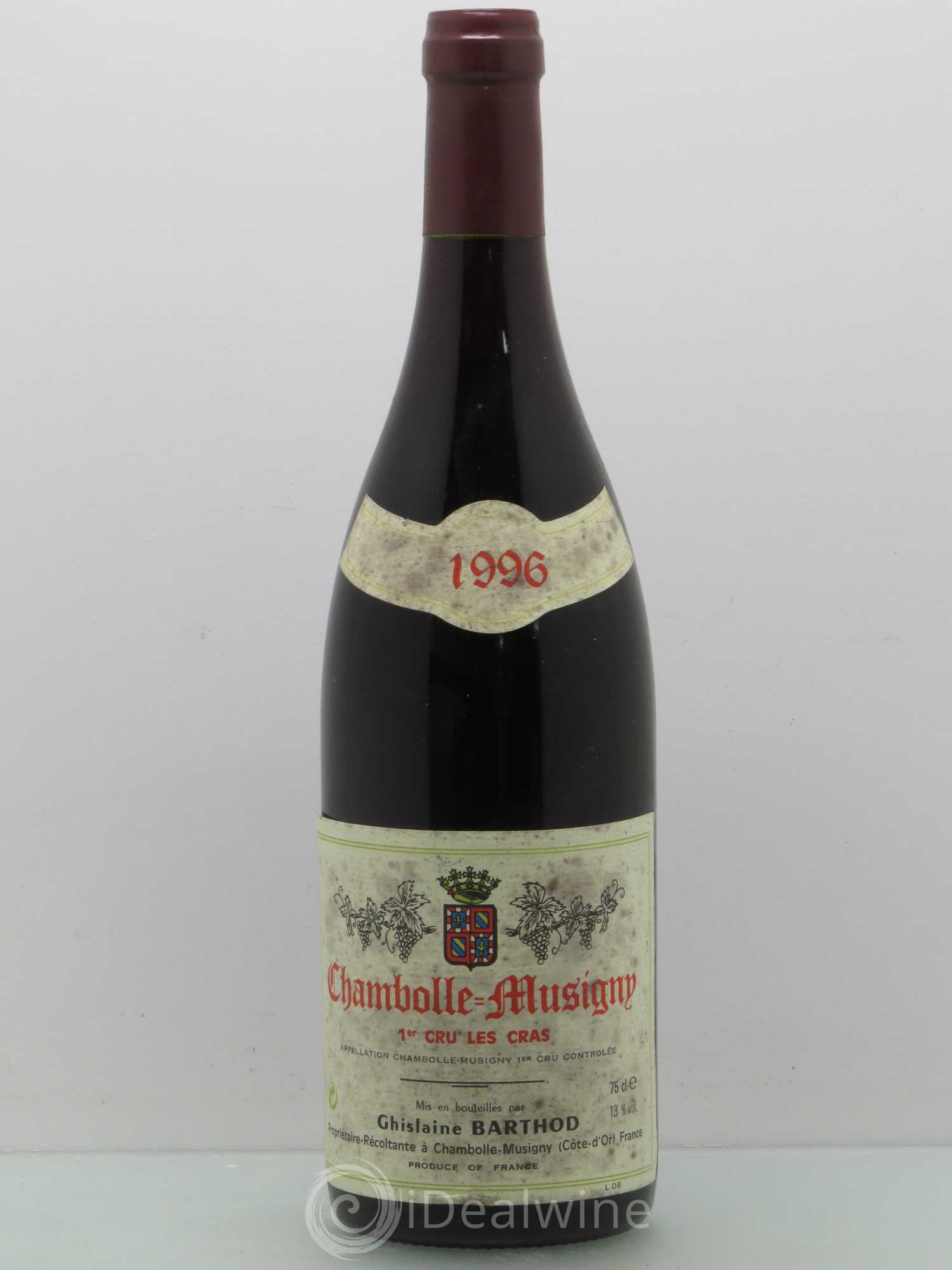 Chambolle-Musigny 1er Cru Les Cras Ghislaine Barthod 1996 - Lot de 1 bouteille - 0