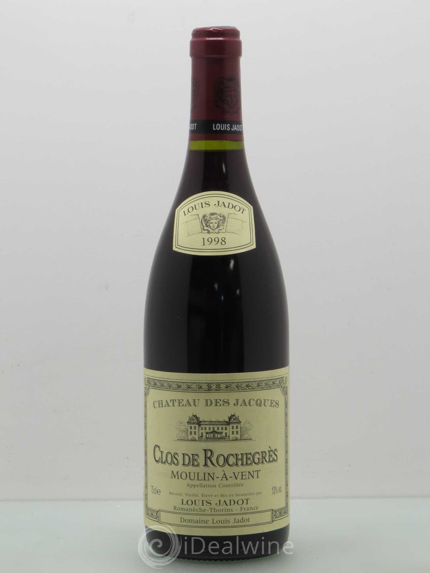 Moulin à Vent Rochegrès Château des Jacques 1998 - Lot de 1 bouteille - 0