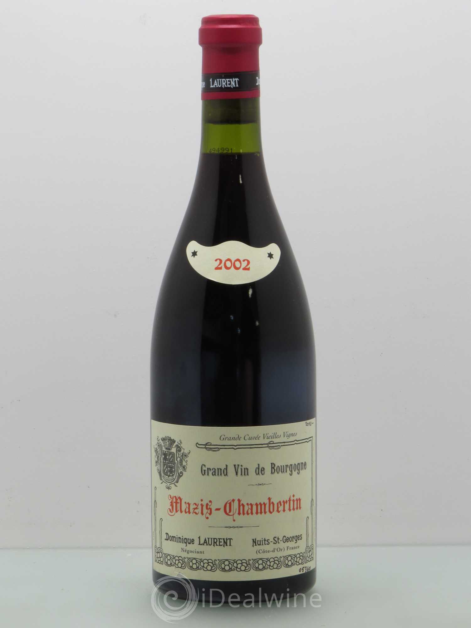 Mazis-Chambertin Grand Cru Dominique Laurent Vieilles vignes 2002 - Lot de 1 bouteille - 0