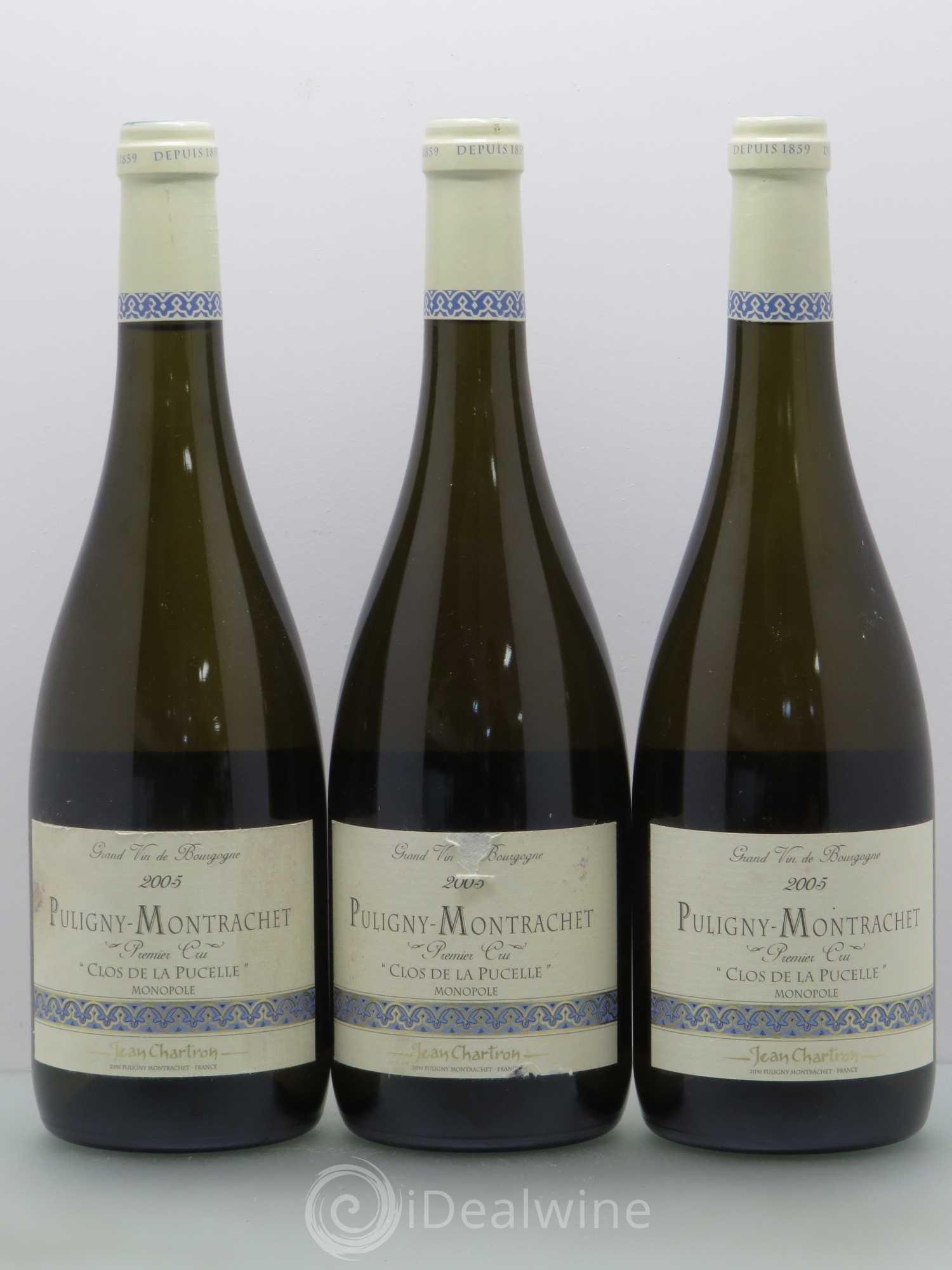 Puligny-Montrachet Clos De La Pucelle Jean Chartron 2005 - Posten von 3 Flaschen - 0