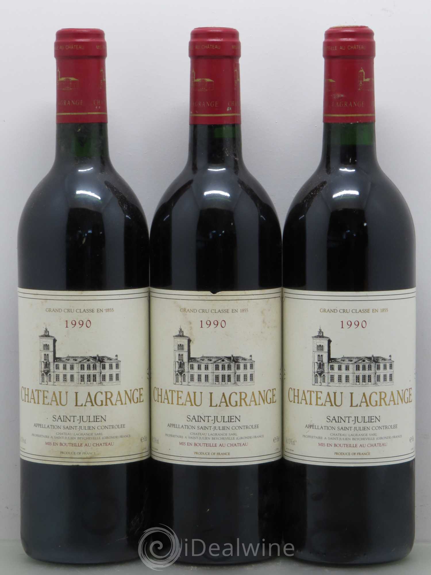 Château Lagrange 3ème Grand Cru Classé 1990 - Lot de 3 bouteilles - 0