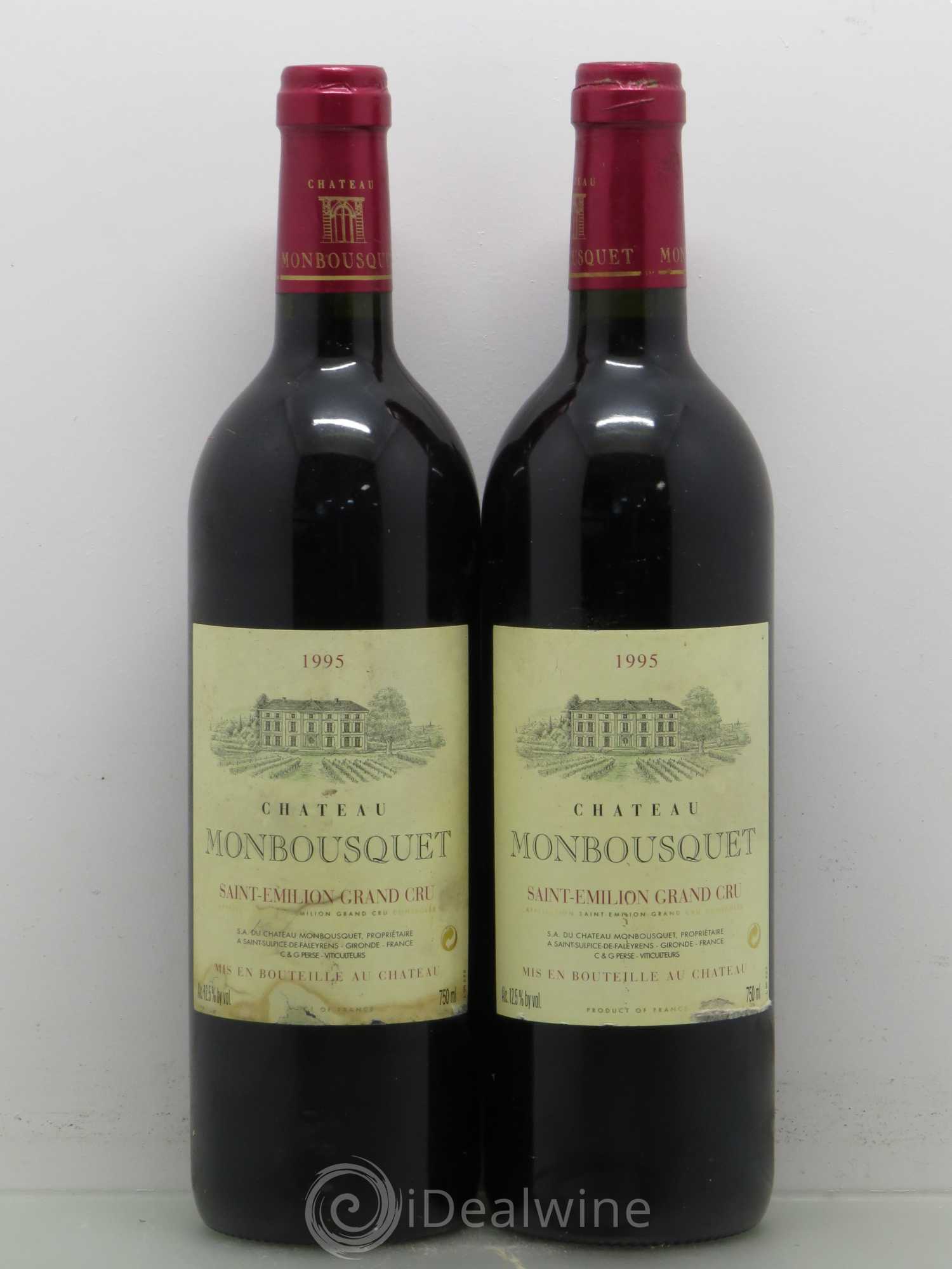 Château Monbousquet Grand Cru Classé 1995 - Lot de 2 bouteilles - 0