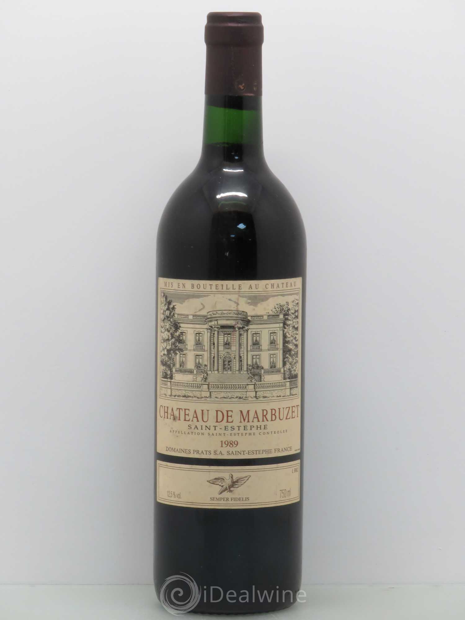 Château de Marbuzet Cru Bourgeois 1989 - Lot de 1 bouteille - 0