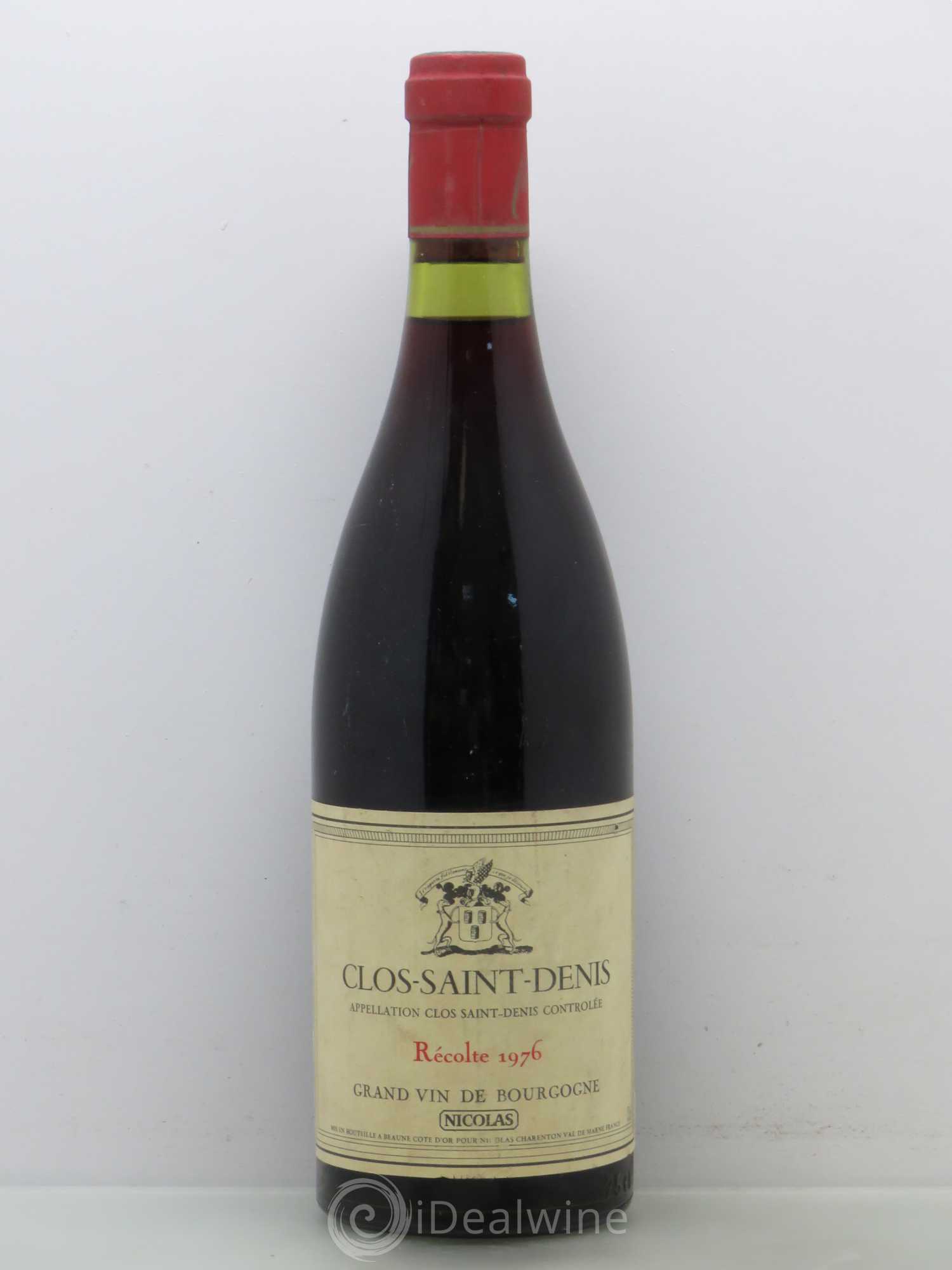 Clos Saint-Denis Grand Cru Nicolas 1976 - Lot de 1 bouteille - 0