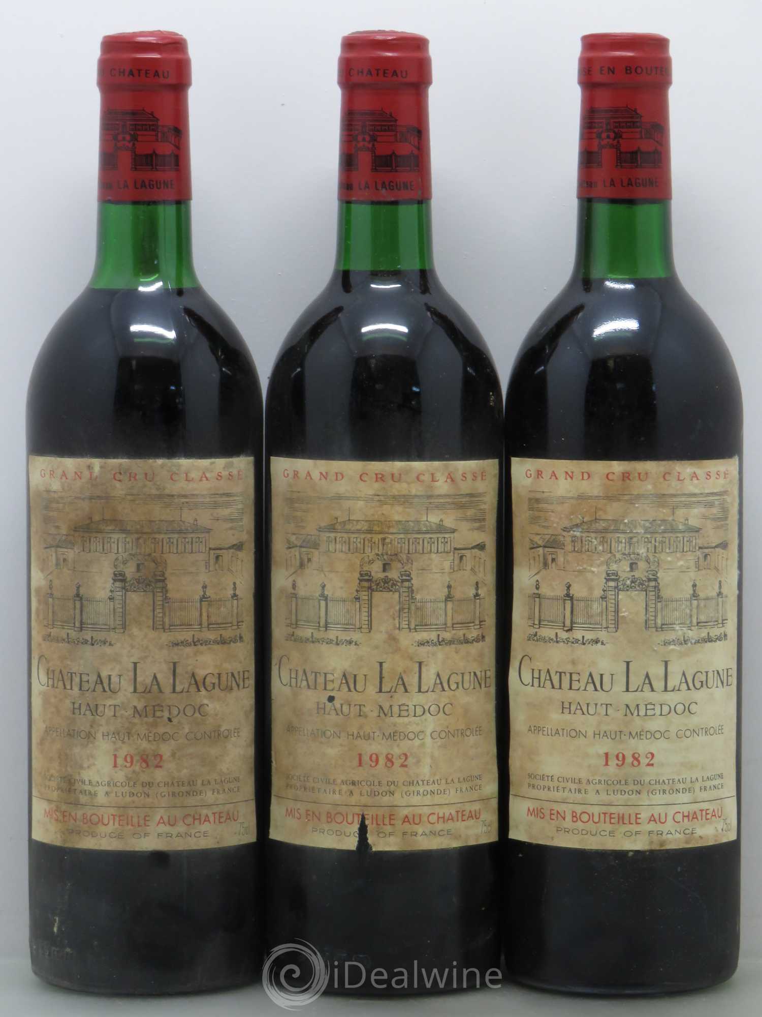 Château la Lagune 3ème Grand Cru Classé 1982 - Lot de 3 bouteilles - 0