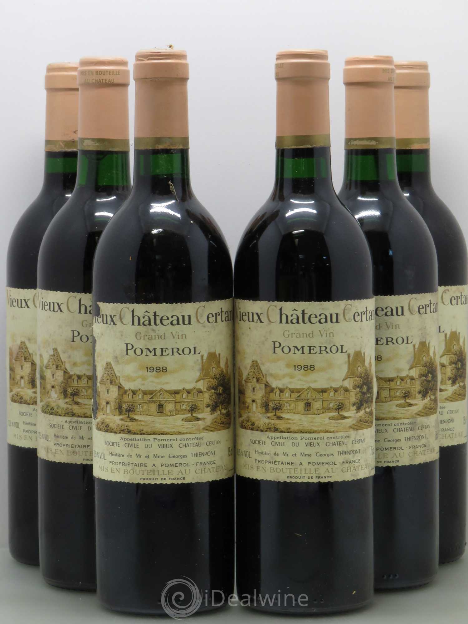 Vieux Château Certan 1988 - Lot de 6 bouteilles - 0