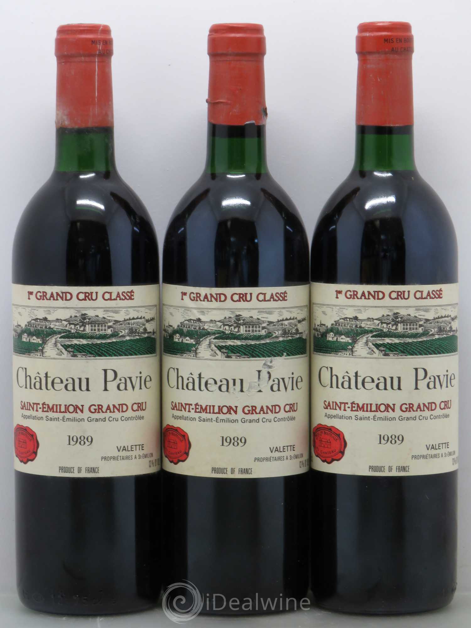 Château Pavie 1er Grand Cru Classé A 1989 - Lot de 3 bouteilles - 0