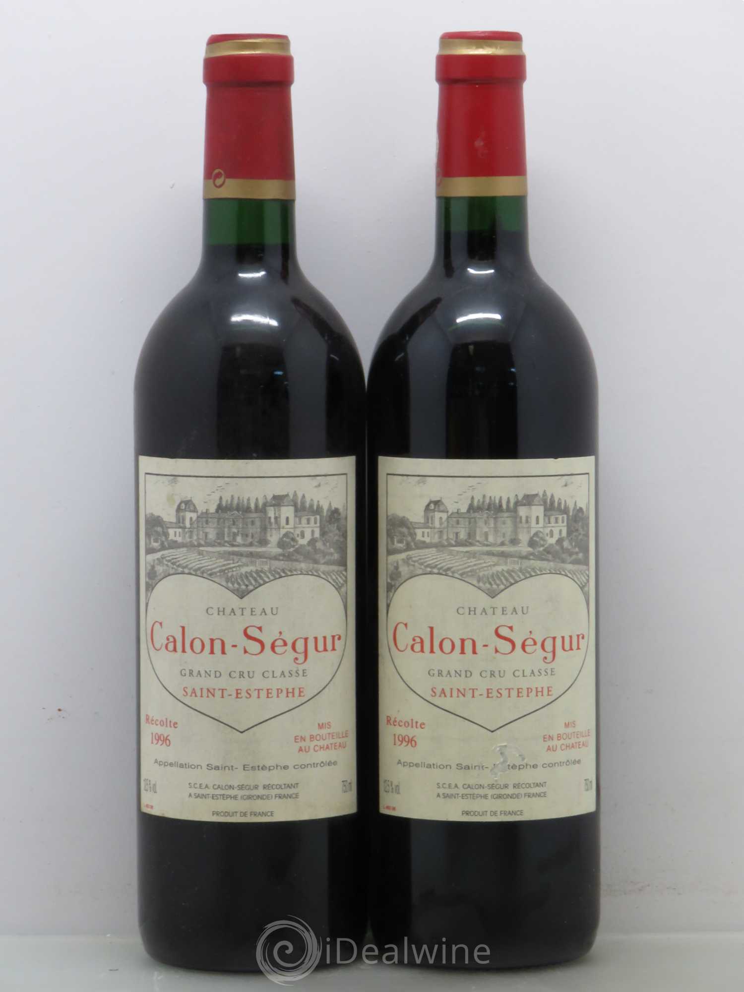Château Calon Ségur 3ème Grand Cru Classé 1996 - Lot de 2 bouteilles - 0