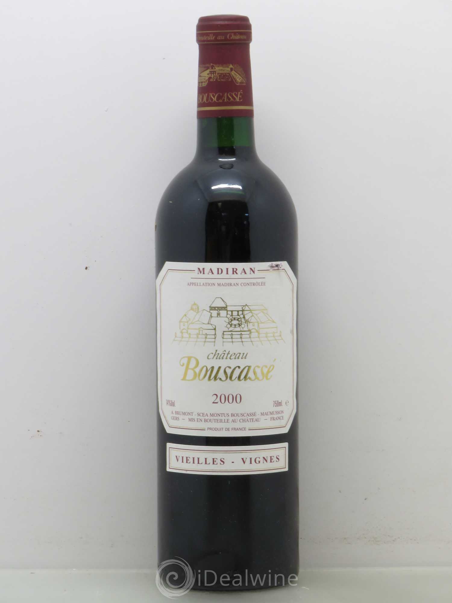 Madiran Vieilles Vignes Château Bouscassé - Alain Brumont (sans prix de réserve) 2000 - Lot de 1 bouteille - 0