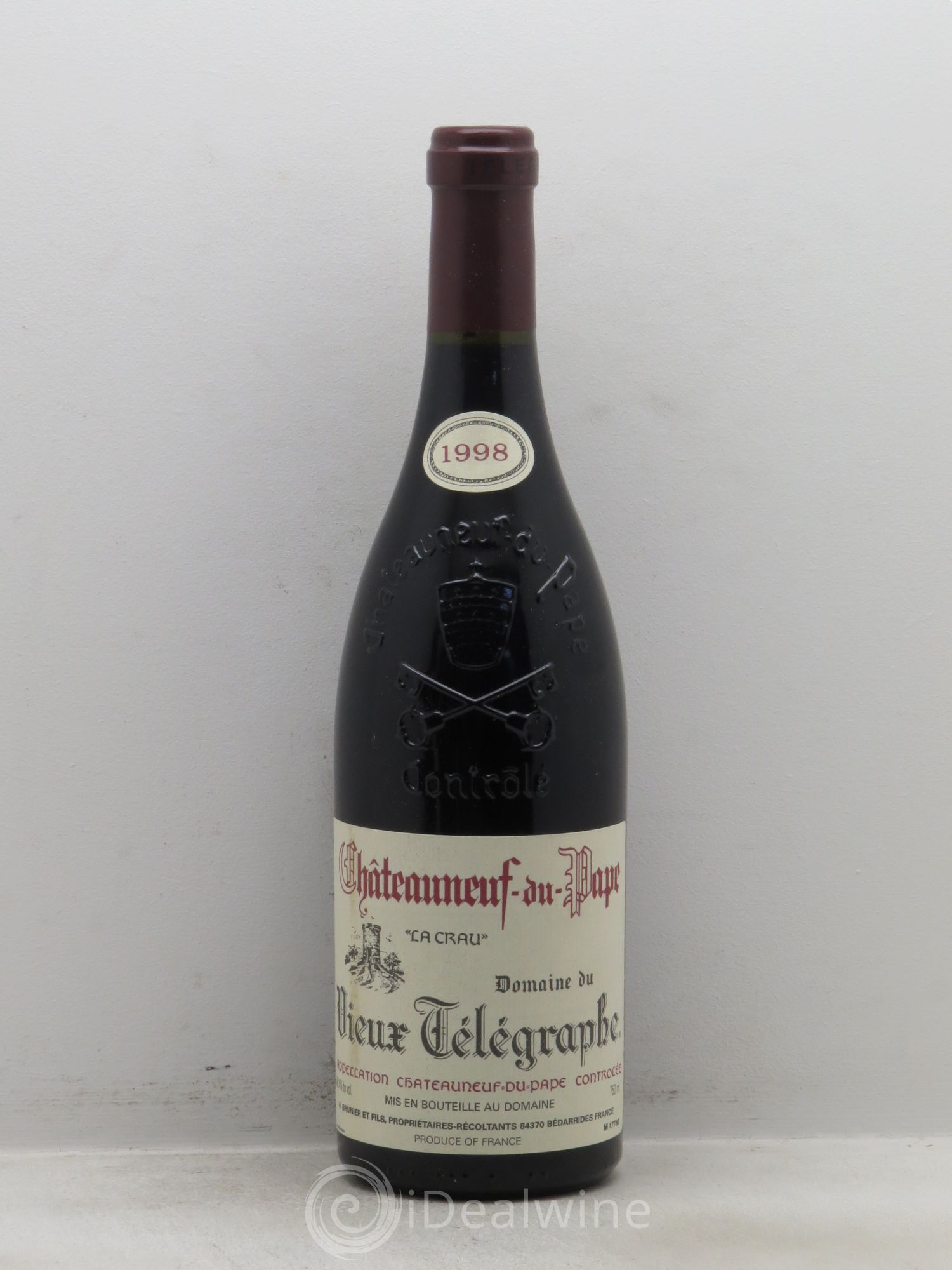 Châteauneuf-du-Pape Vieux Télégraphe (Domaine du) Vignobles Brunier 1998 - Lot de 6 bouteilles - 0