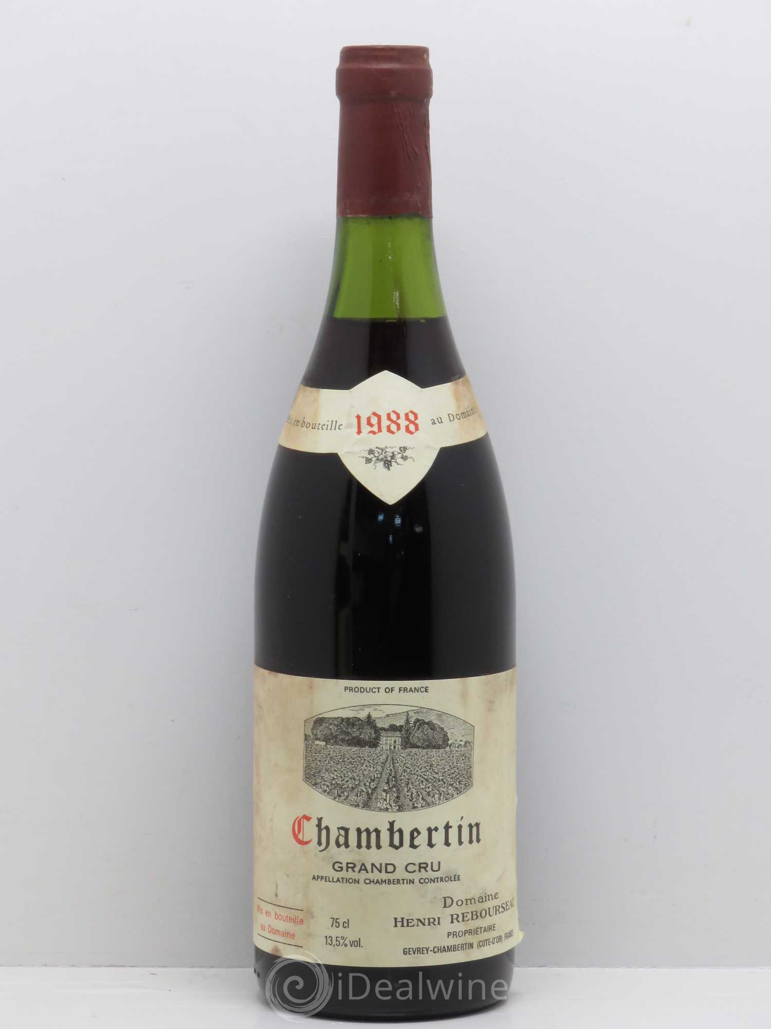 Chambertin Grand Cru Henri Rebourseau 1988 - Lot de 1 bouteille - 0
