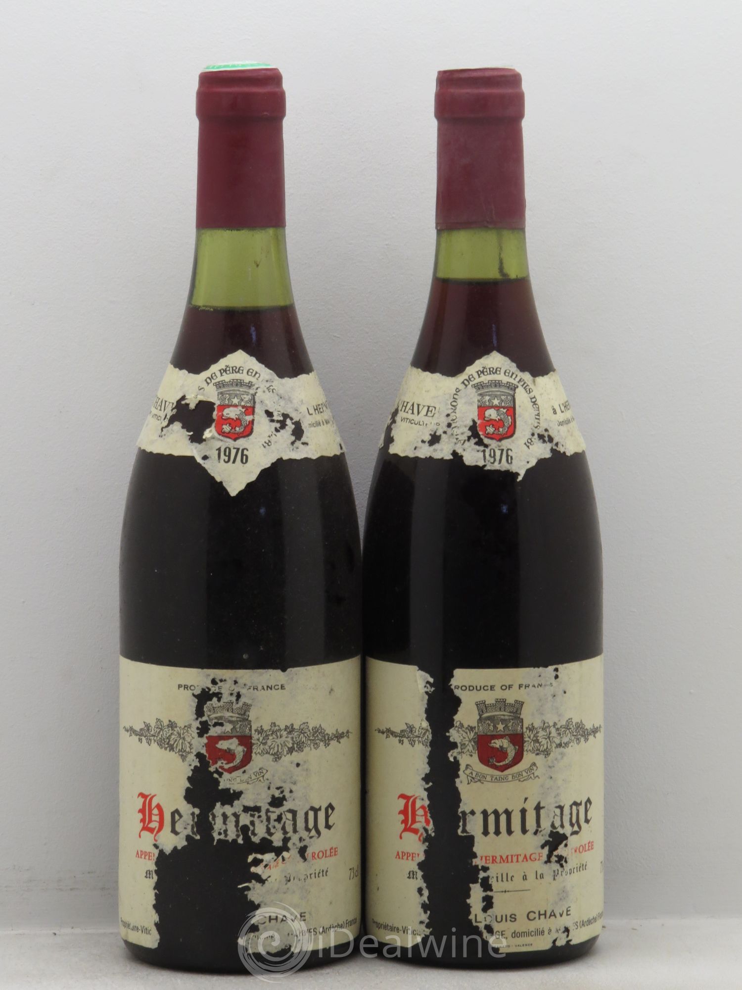 Hermitage Jean-Louis Chave 1976 - Lot de 2 bouteilles - 0