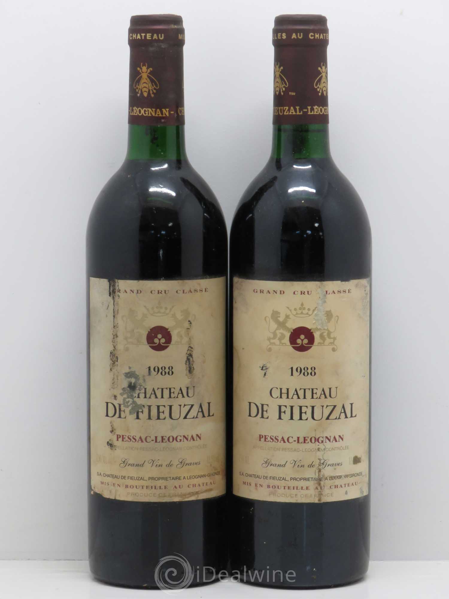 Château de Fieuzal Cru Classé de Graves 1988 - Lot de 2 bouteilles - 0
