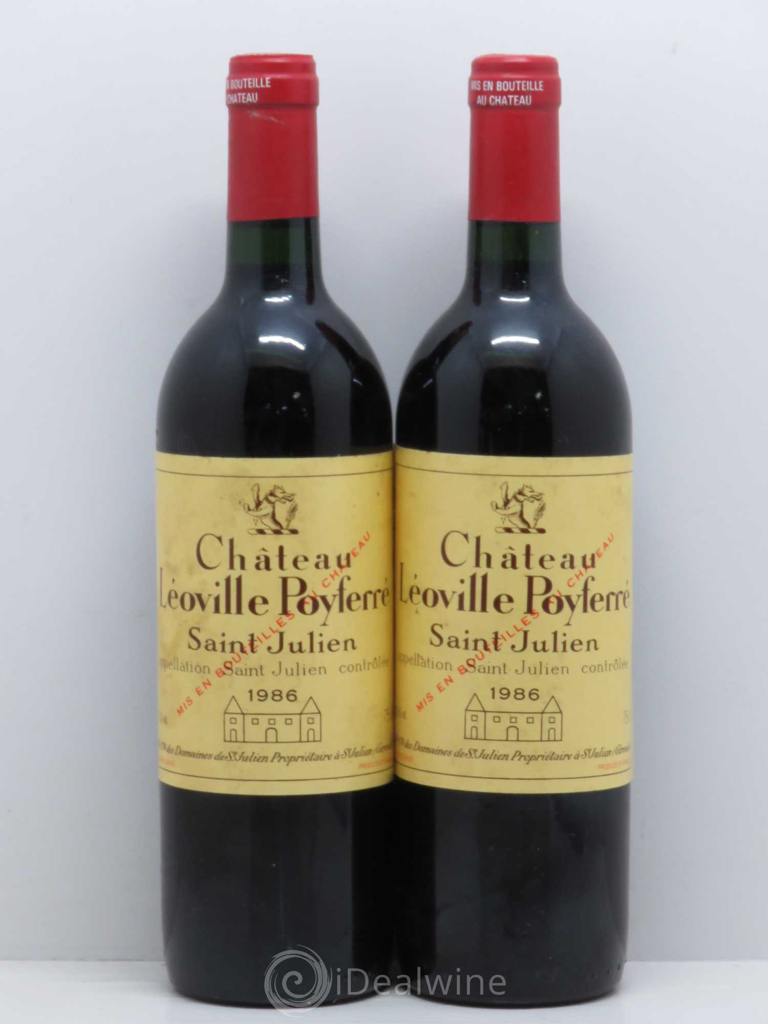 Château Léoville Poyferré 2ème Grand Cru Classé 1986 - Lot de 2 bouteilles - 0