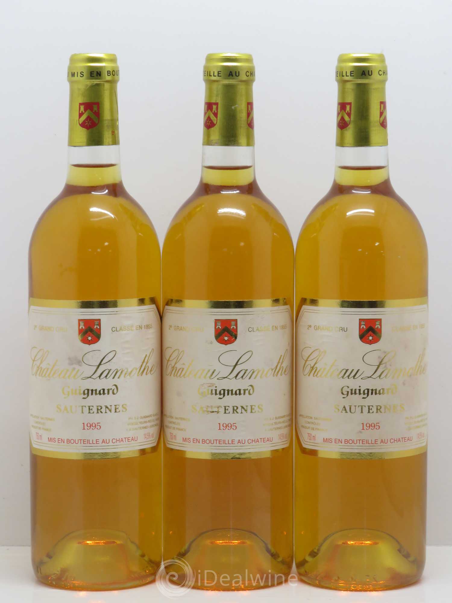 Château Lamothe Guignard 2ème Grand Cru Classé 1995 - Lotto di 3 bottiglie - 0