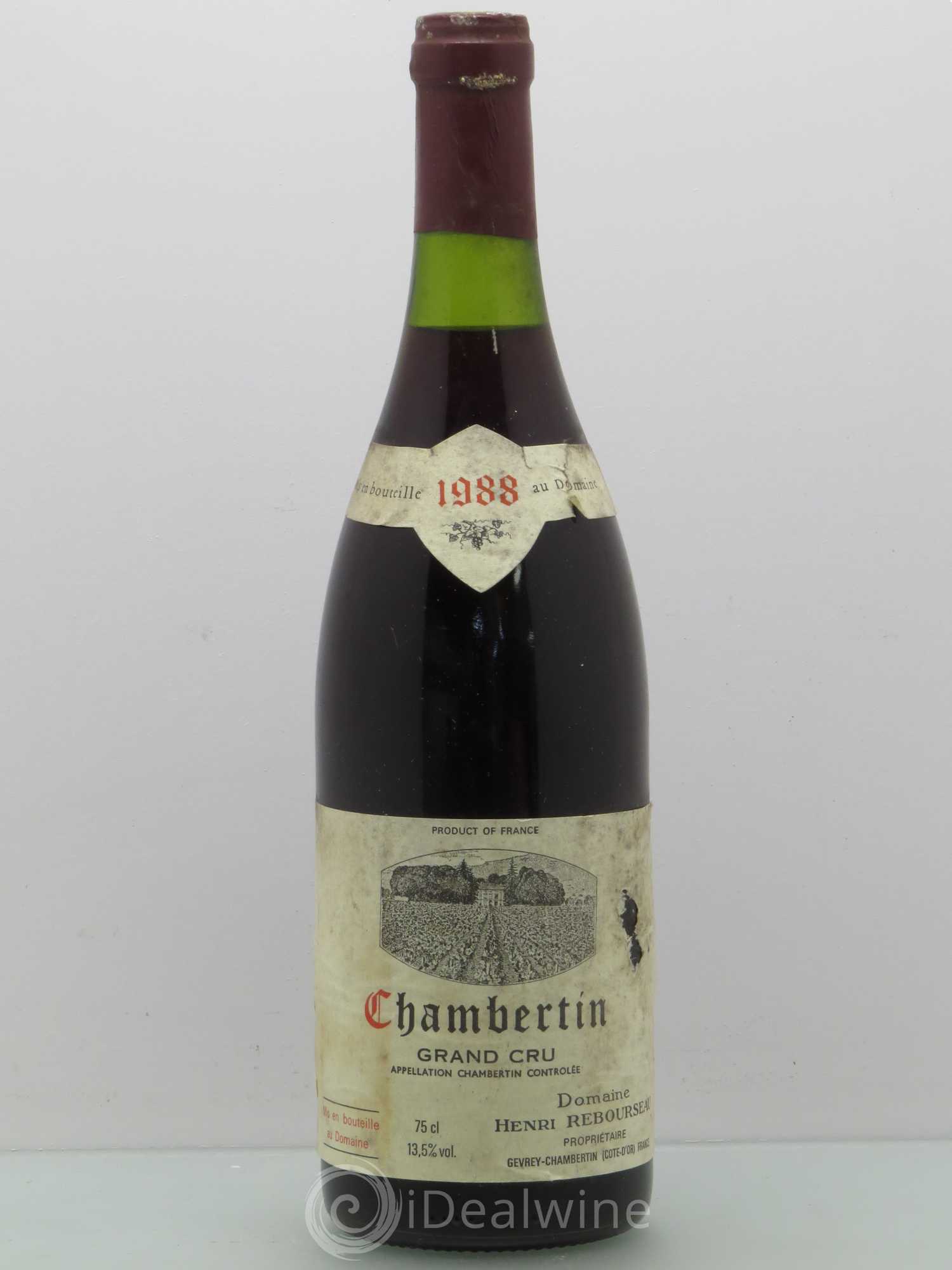 Chambertin Grand Cru Henri Rebourseau 1988 - Lot de 1 bouteille - 0