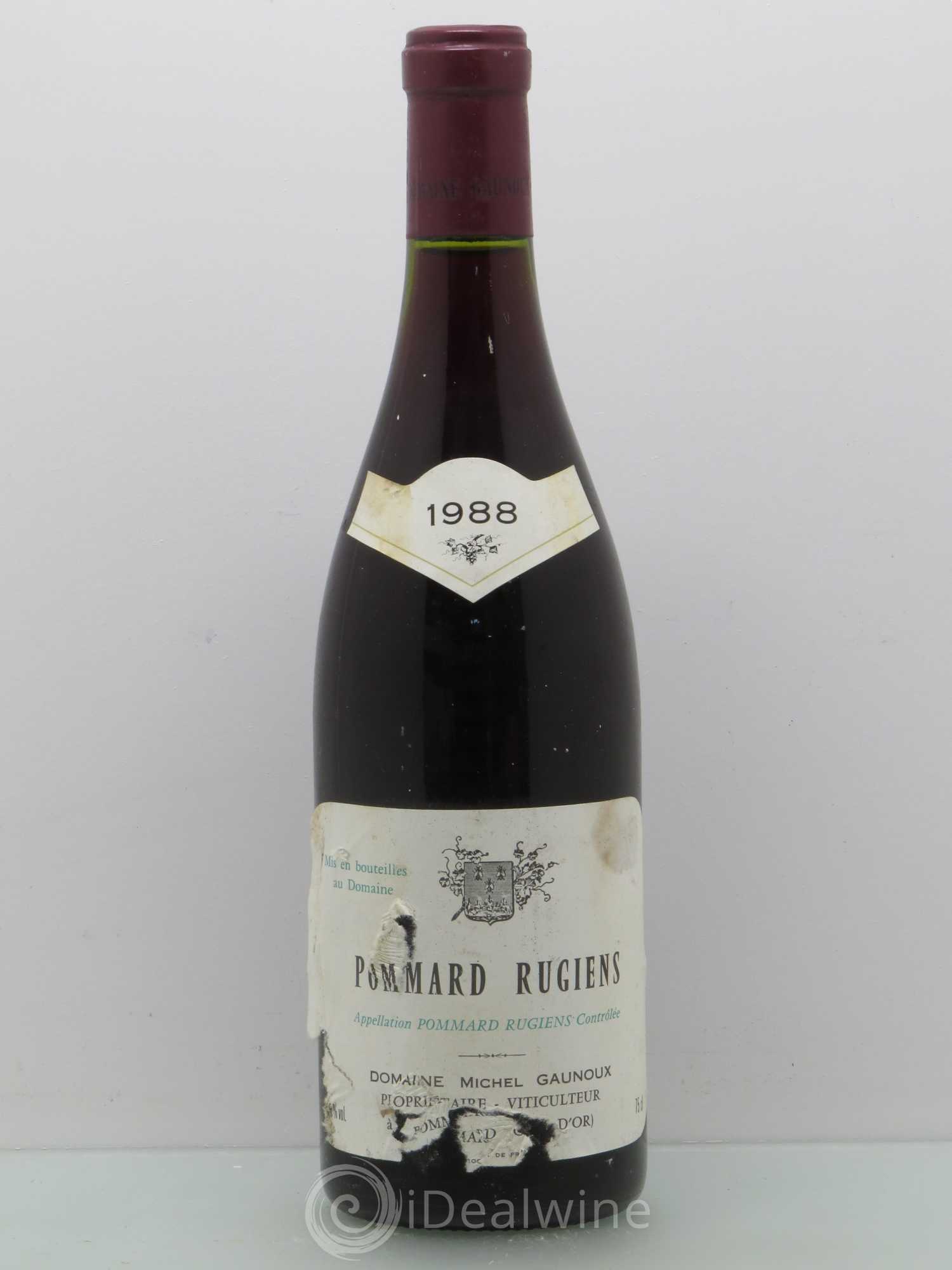 Pommard 1er Cru Rugiens François Gaunoux (Domaine) 1988 - Lot de 1 bouteille - 0
