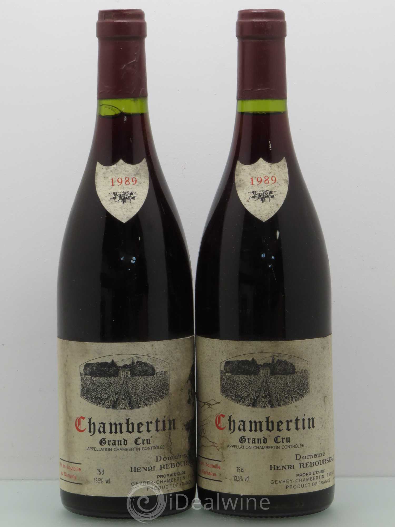 Chambertin Grand Cru Henri Rebourseau 1989 - Lot de 2 bouteilles - 0