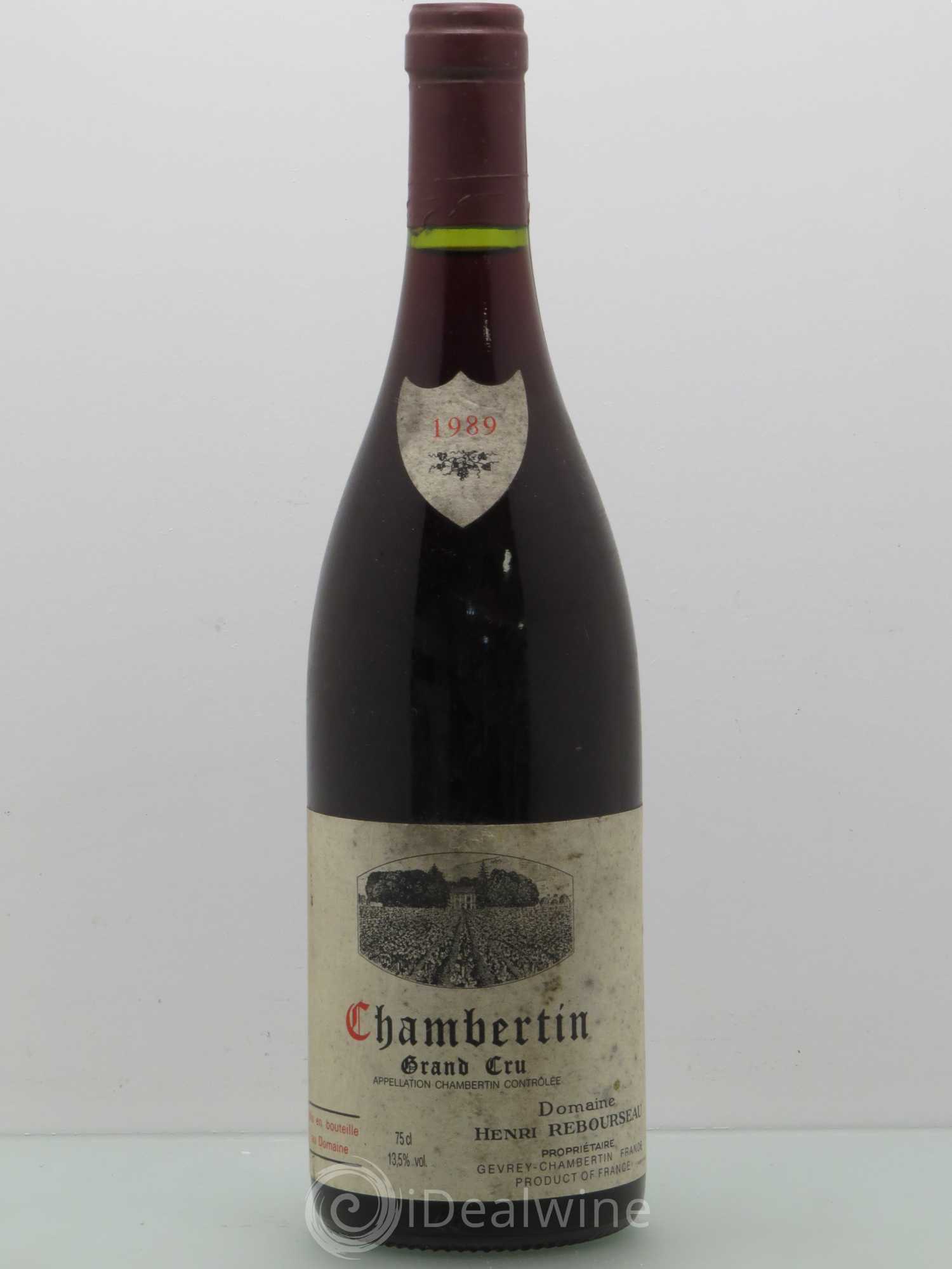 Chambertin Grand Cru Henri Rebourseau 1989 - Lot de 1 bouteille - 0