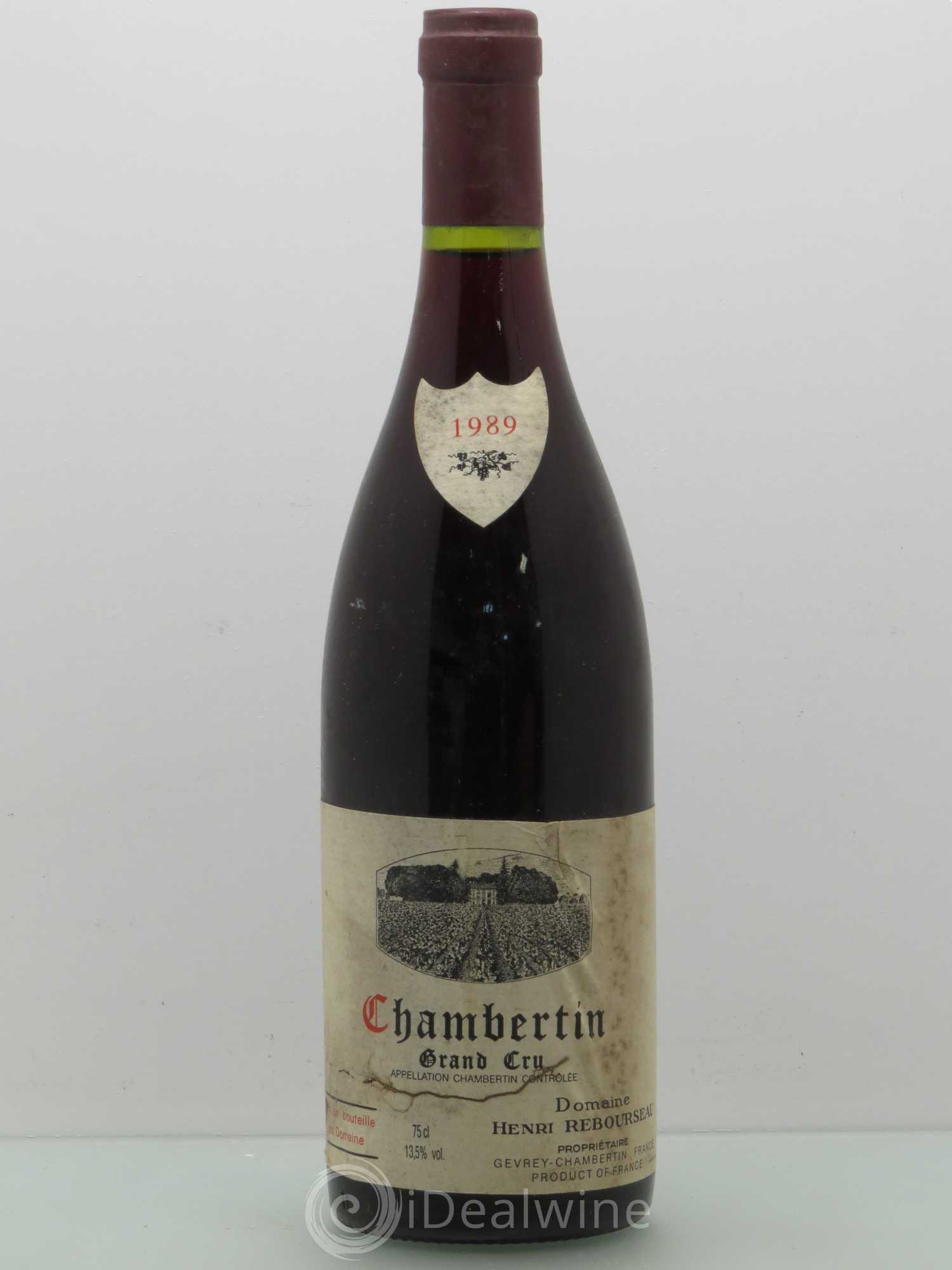 Chambertin Grand Cru Henri Rebourseau 1989 - Lot de 1 bouteille - 0
