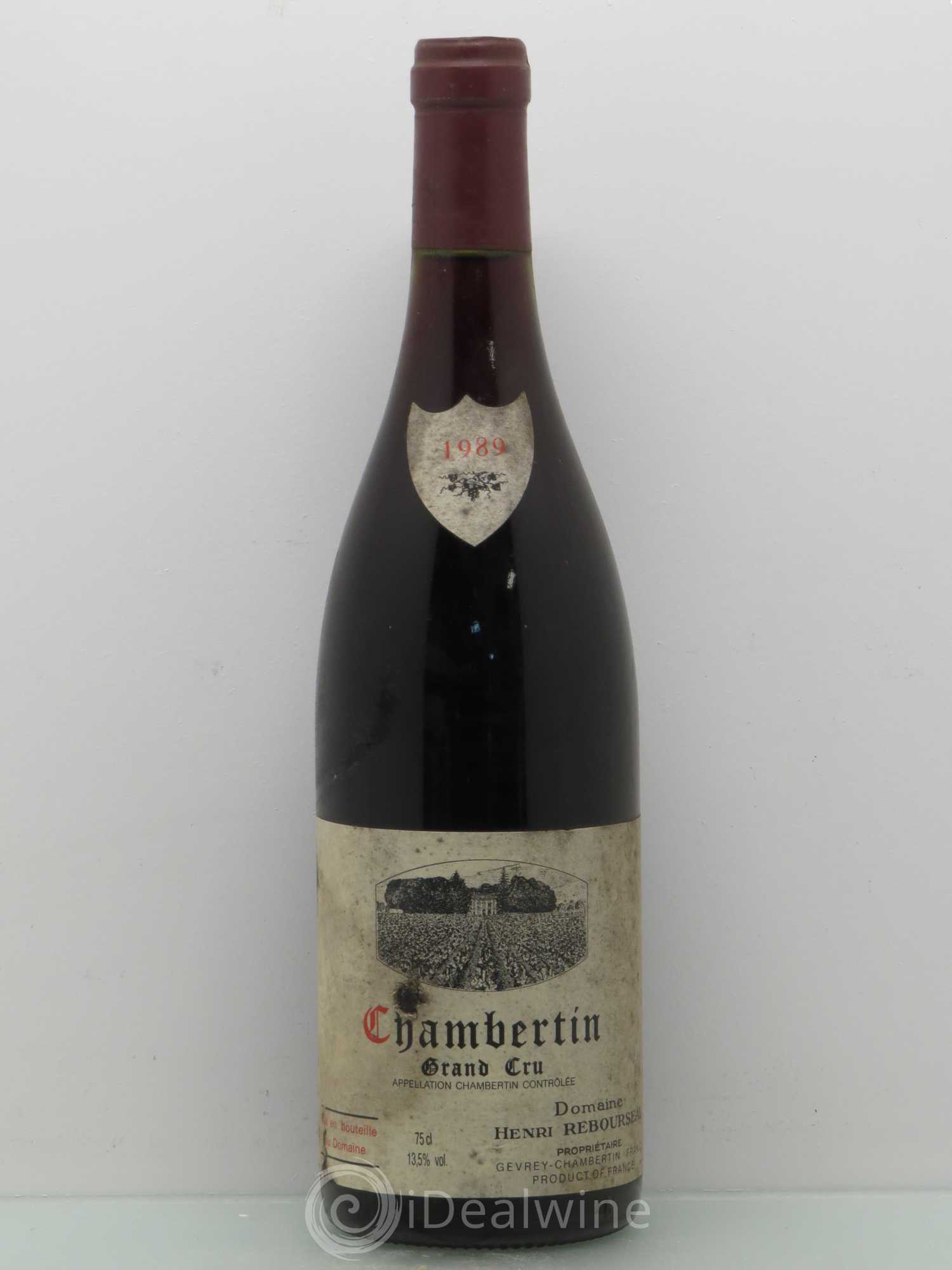 Chambertin Grand Cru Henri Rebourseau 1989 - Lot de 1 bouteille - 0
