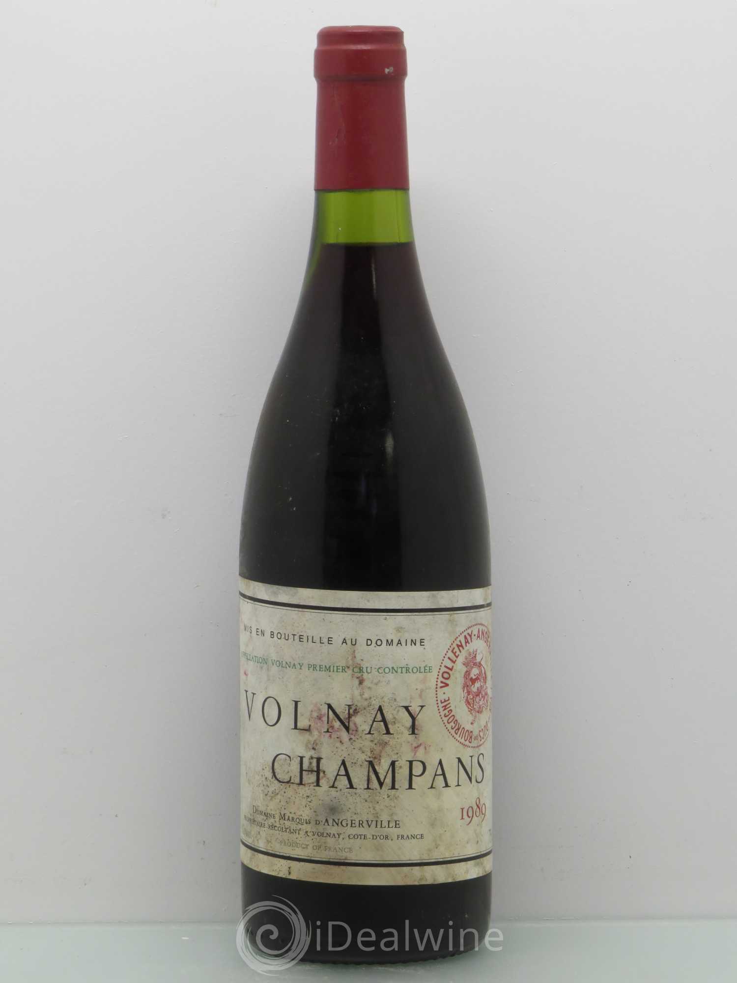 Volnay 1er Cru Champans Marquis d'Angerville (Domaine) 1989 - Lot de 1 bouteille - 0