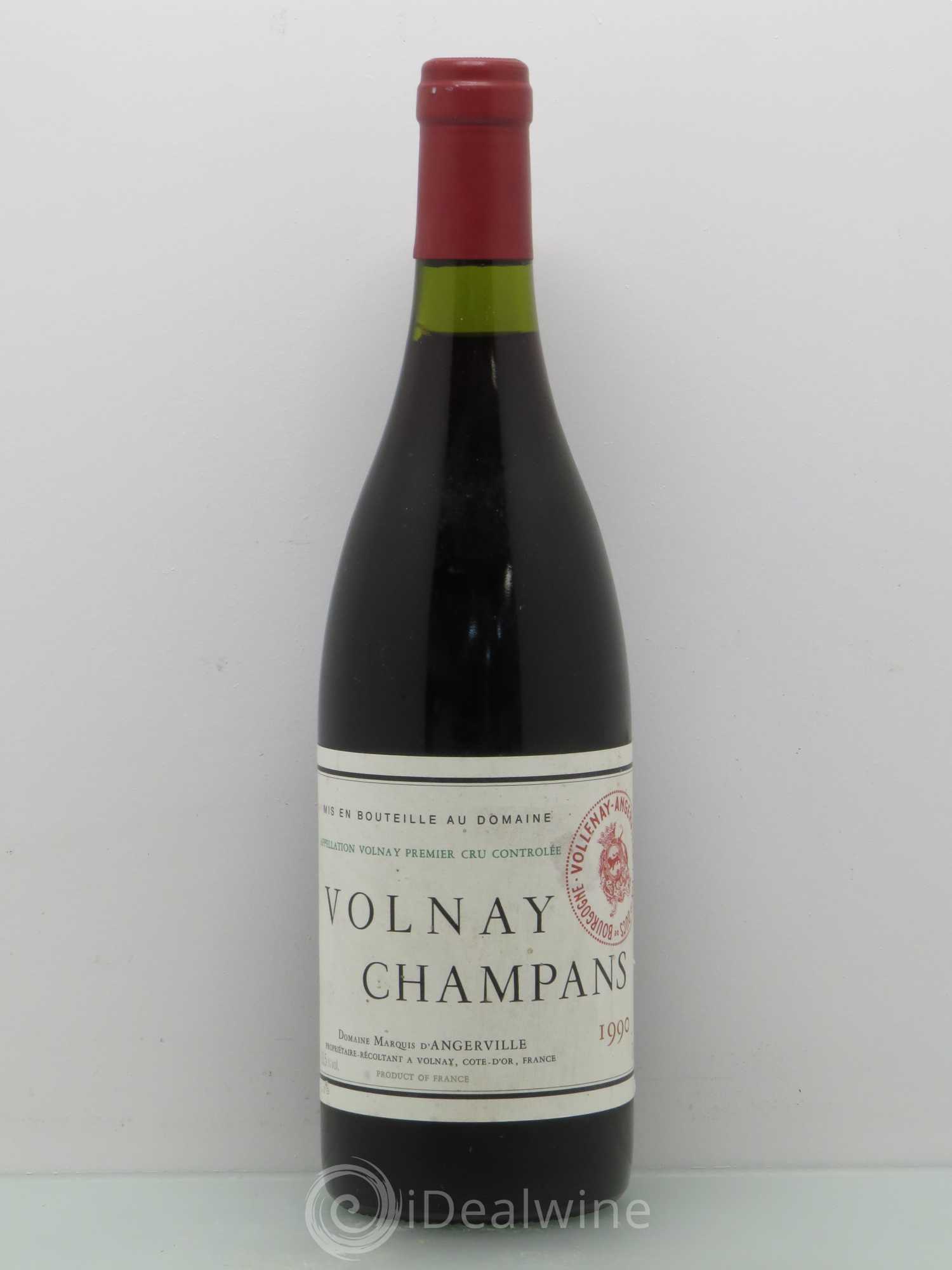 Volnay 1er Cru Champans Marquis d'Angerville (Domaine) 1990 - Lot de 1 bouteille - 0