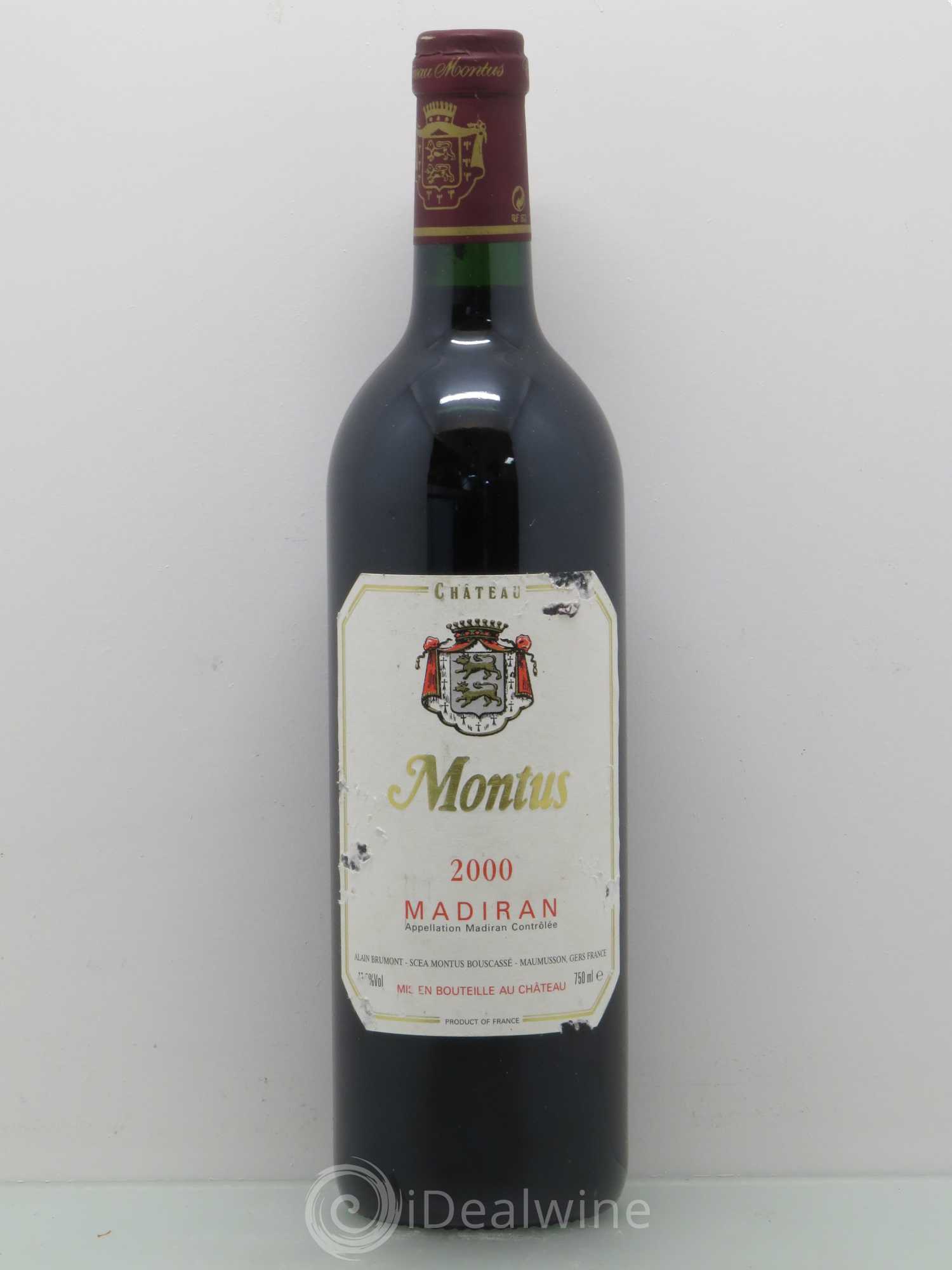 Madiran Château Montus Alain Brumont 2000 - Lot de 1 bouteille - 0