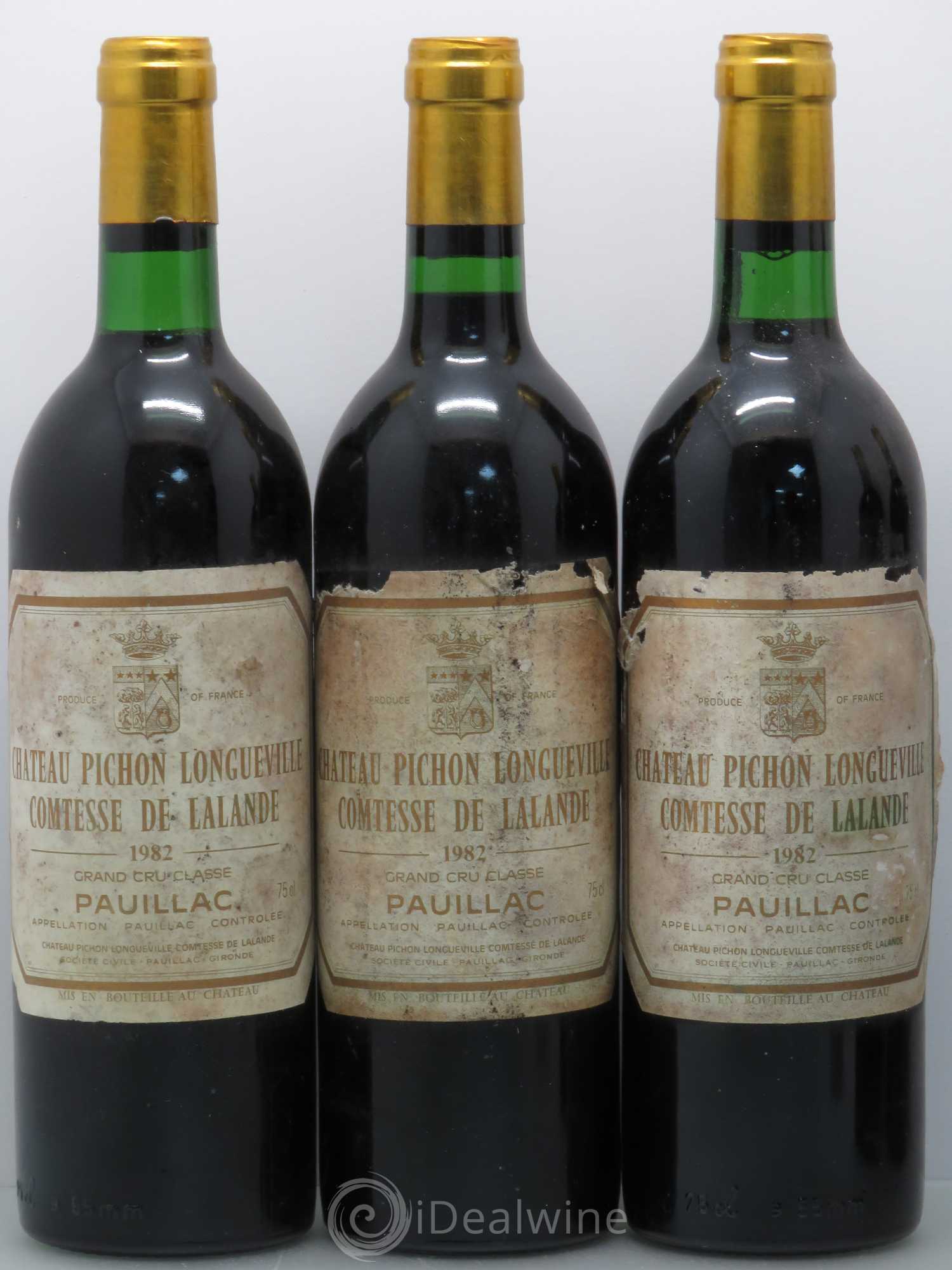 Château Pichon Longueville Comtesse de Lalande 2ème Grand Cru Classé 1982 - Lot de 5 bouteilles - 1