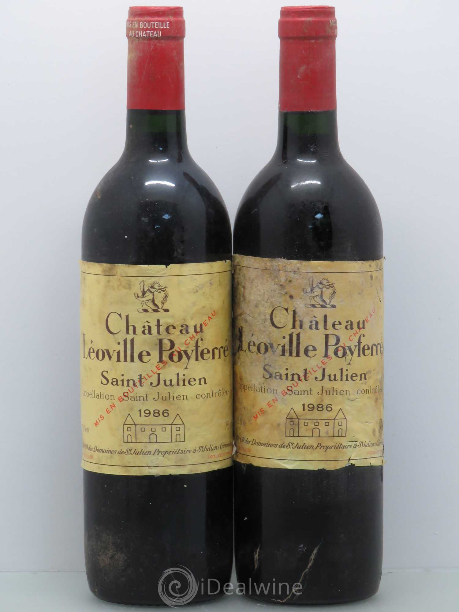 Château Léoville Poyferré 2ème Grand Cru Classé 1986 - Lot de 2 bouteilles - 0
