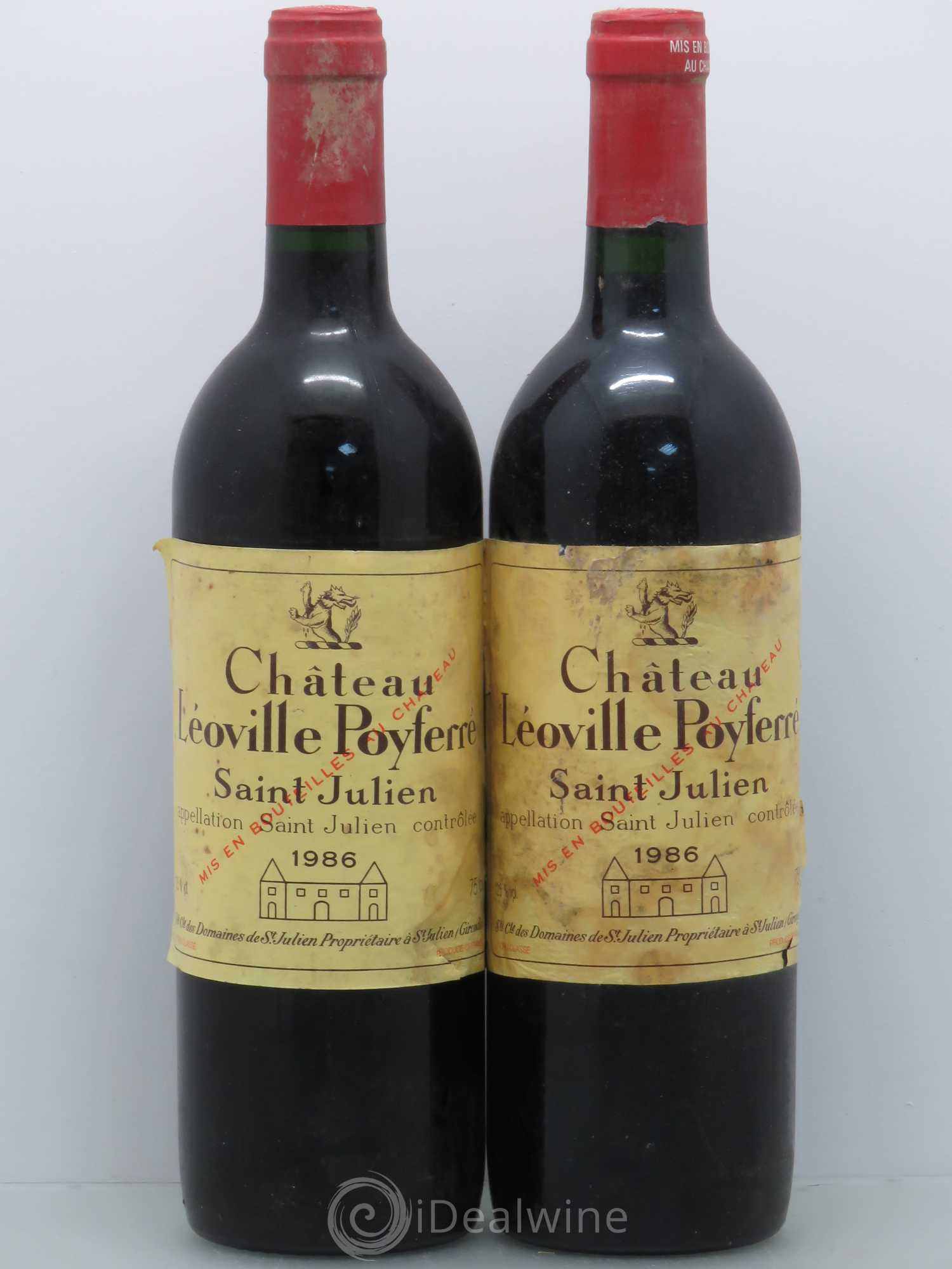 Château Léoville Poyferré 2ème Grand Cru Classé 1986 - Lot de 2 bouteilles - 0