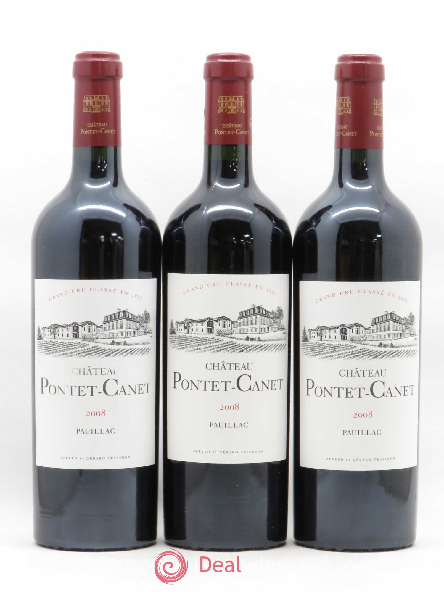 Château Pontet Canet 5ème Grand Cru Classé 2008 - Lot de 12 bouteilles - 1