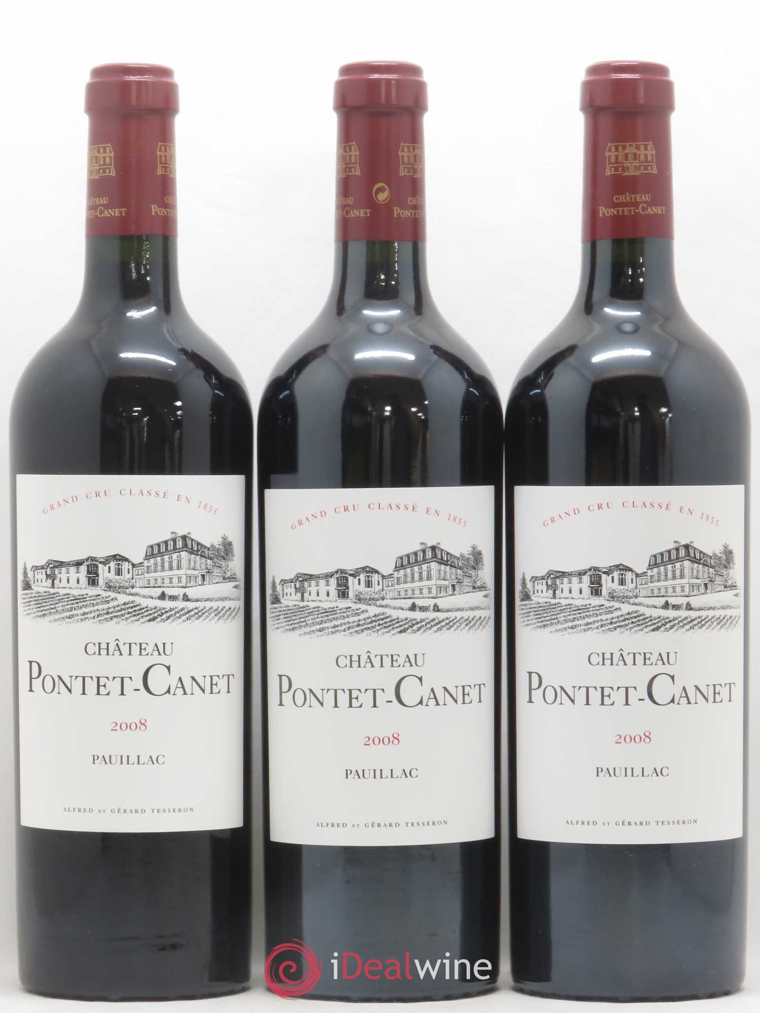 Château Pontet Canet 5ème Grand Cru Classé 2008 - Lot de 12 bouteilles - 1