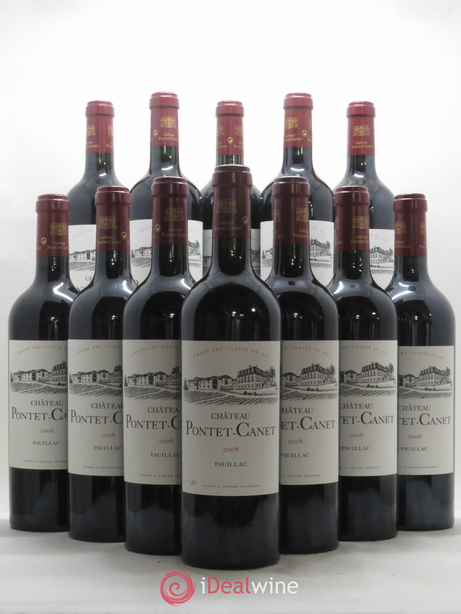 Château Pontet Canet 5ème Grand Cru Classé 2008 - Lot de 12 bouteilles - 0