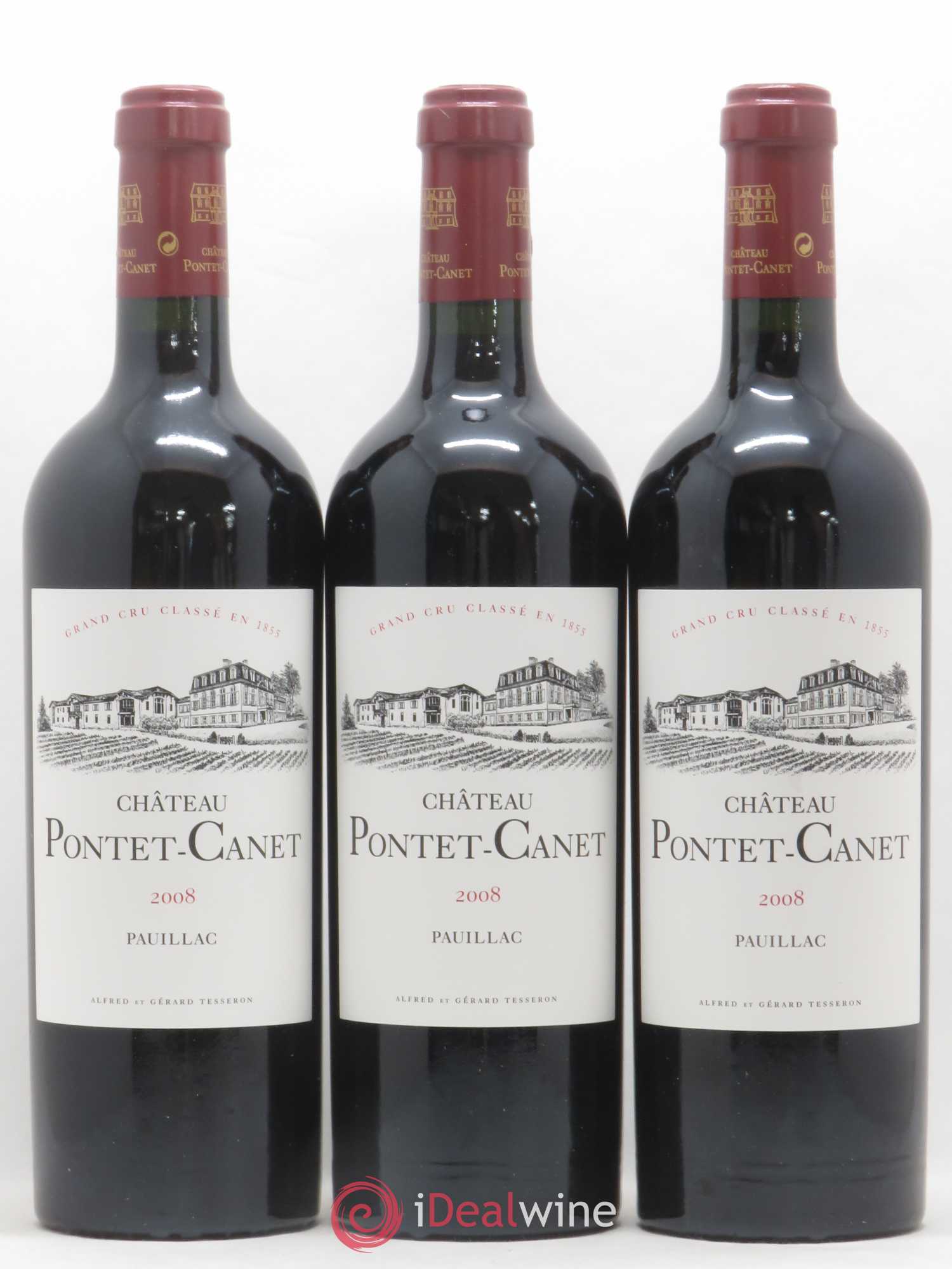 Château Pontet Canet 5ème Grand Cru Classé 2008 - Lot de 12 bouteilles - 1