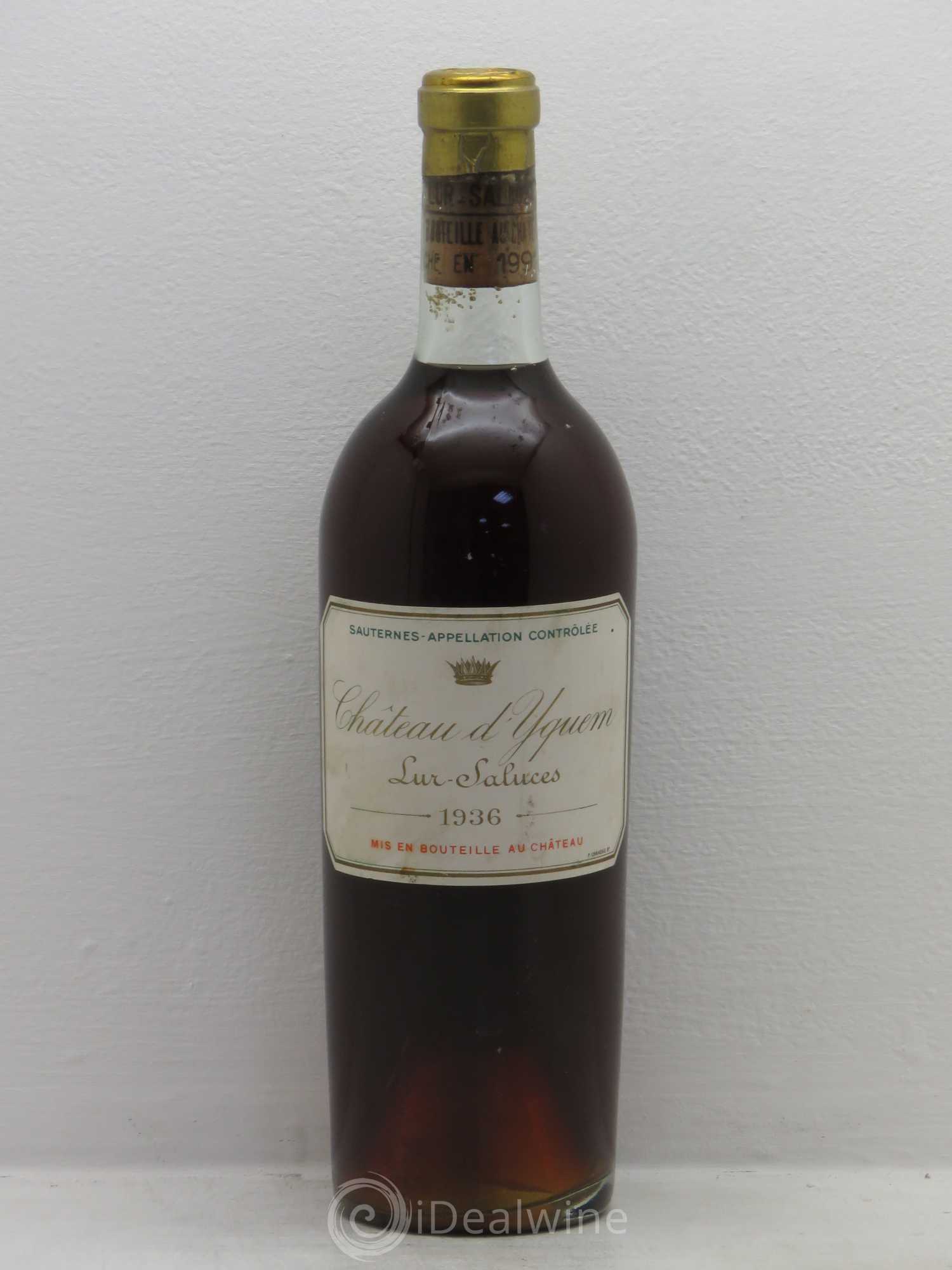 Château d' Yquem 1er Cru Classé Supérieur 1936 - Lotto di 1 bottiglia - 0