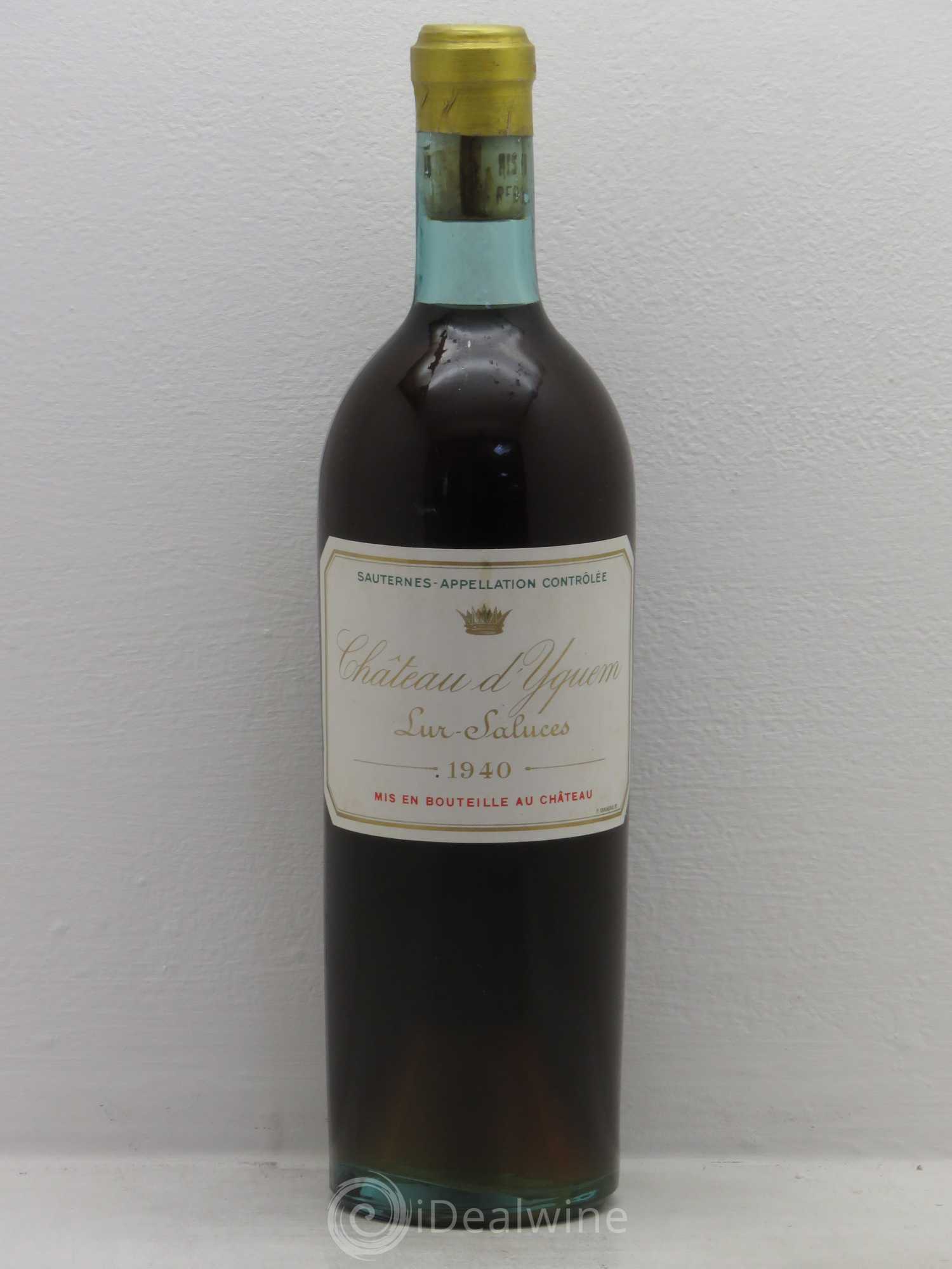 Château d' Yquem 1er Cru Classé Supérieur 1940 - Lotto di 1 bottiglia - 0