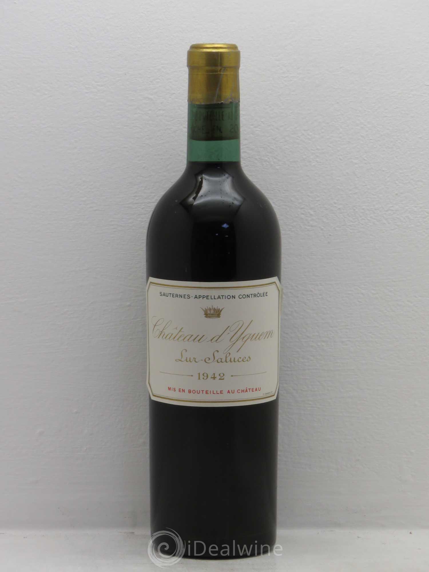 Château d' Yquem 1er Cru Classé Supérieur 1942 - Lotto di 1 bottiglia - 0