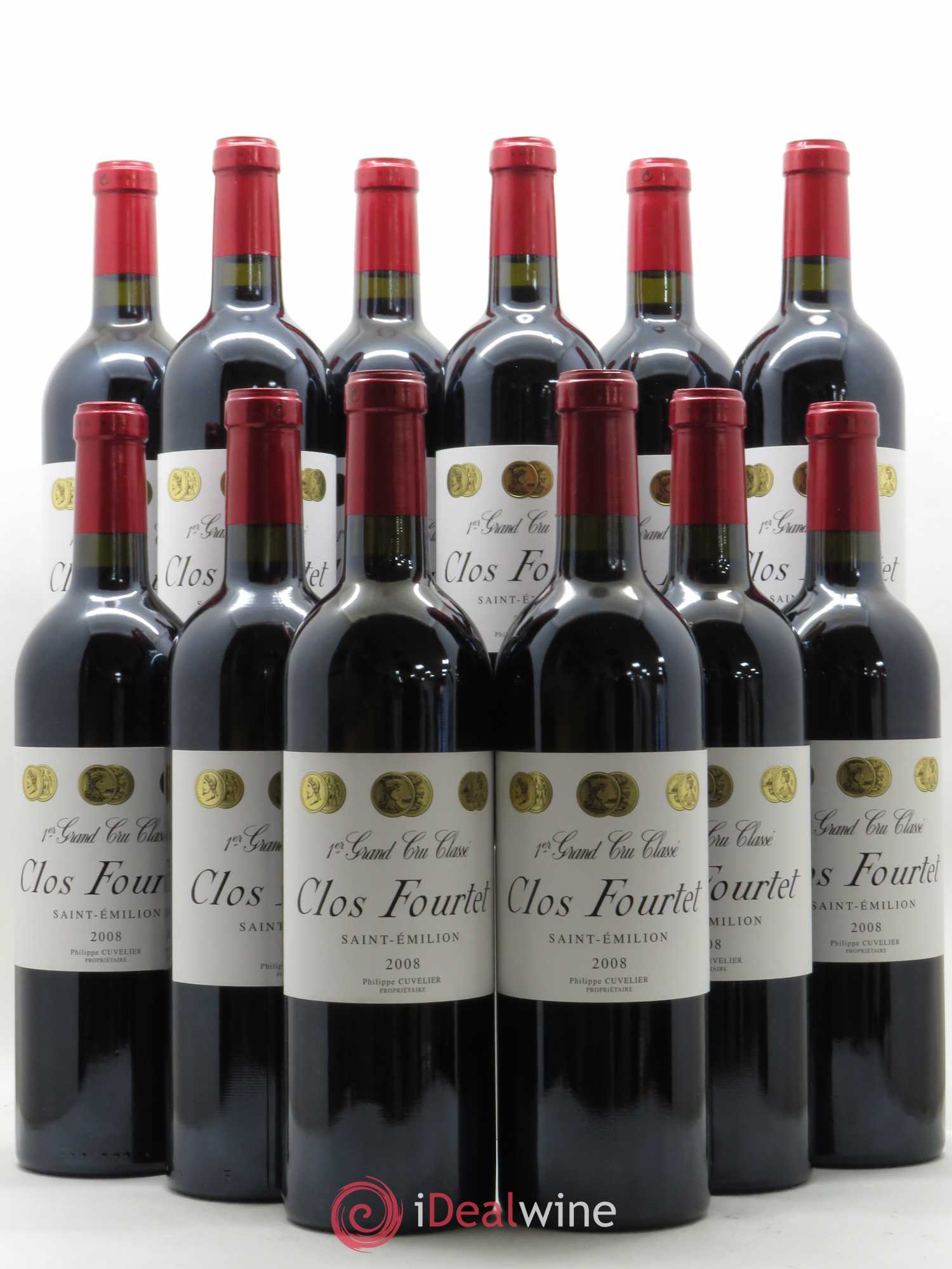 Clos Fourtet 1er Grand Cru Classé B 2008 - Lot de 12 bouteilles - 0