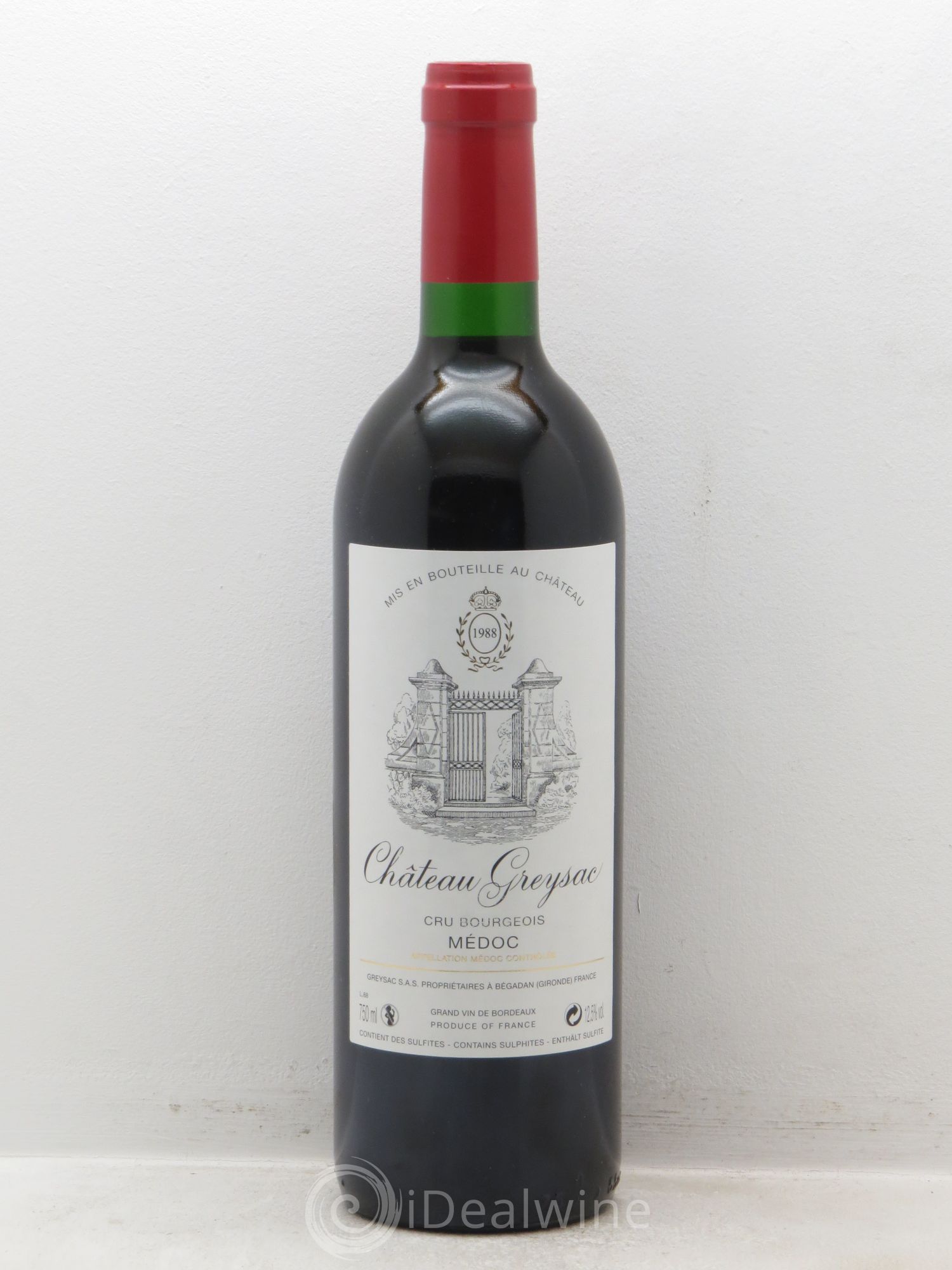 Château Greysac Cru Bourgeois 1988 - Lot de 1 bouteille - 0