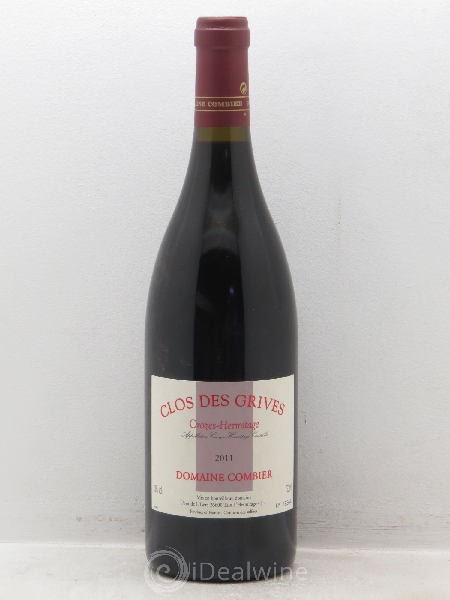 Crozes-Hermitage Clos des Grives Combier 2011 - Lot de 1 bouteille - 0