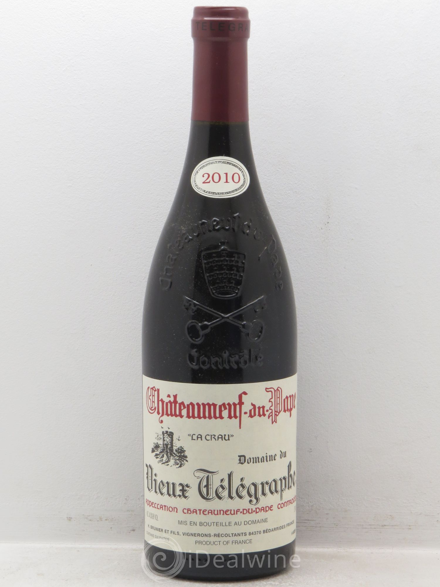 Châteauneuf-du-Pape Vieux Télégraphe (Domaine du) Vignobles Brunier 2010 - Lot de 1 bouteille - 0